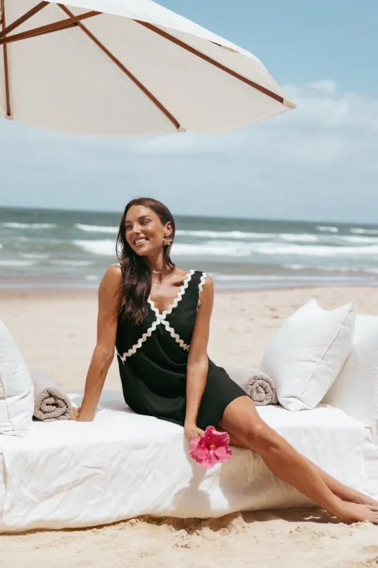 Lark Mini Dress - Black sold by Petal & Pup
