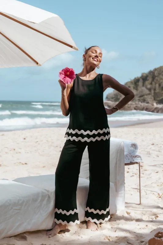 Taliah Tunic Top - Black sold by Petal & Pup