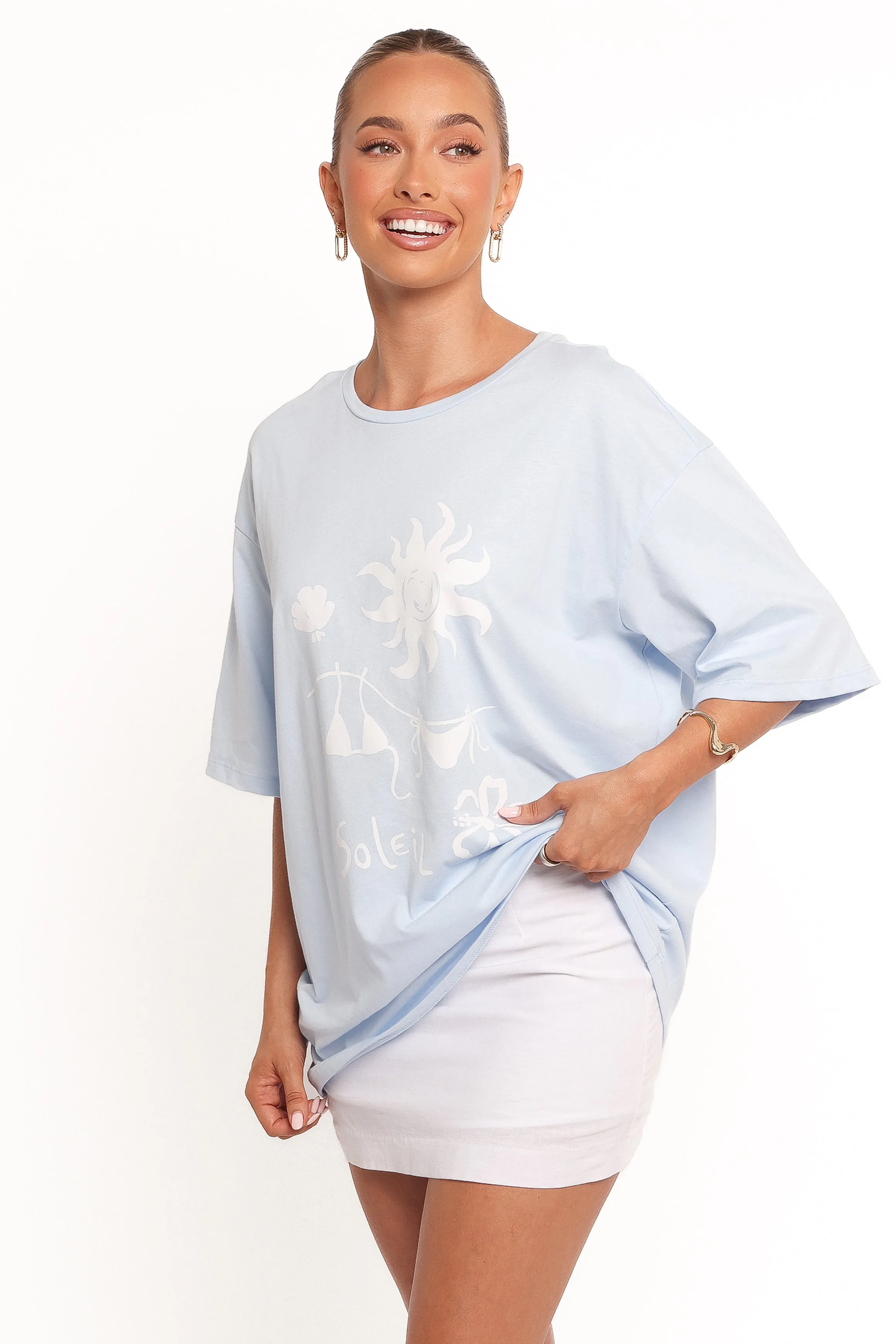 Mia Graphic Tee - Blue Soleil sold by Petal & Pup product image thumbnail 4