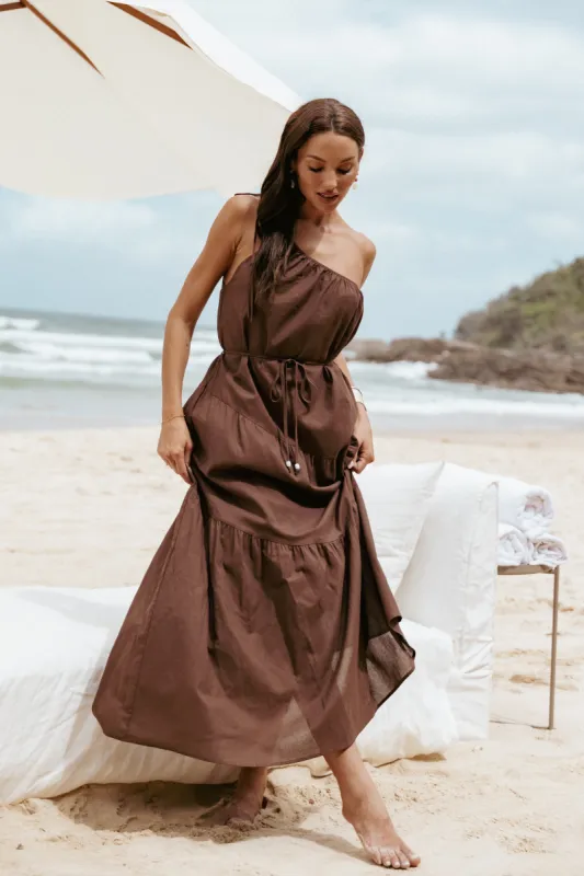 Hilde Maxi Dress - Chocolate sold by Petal & Pup
