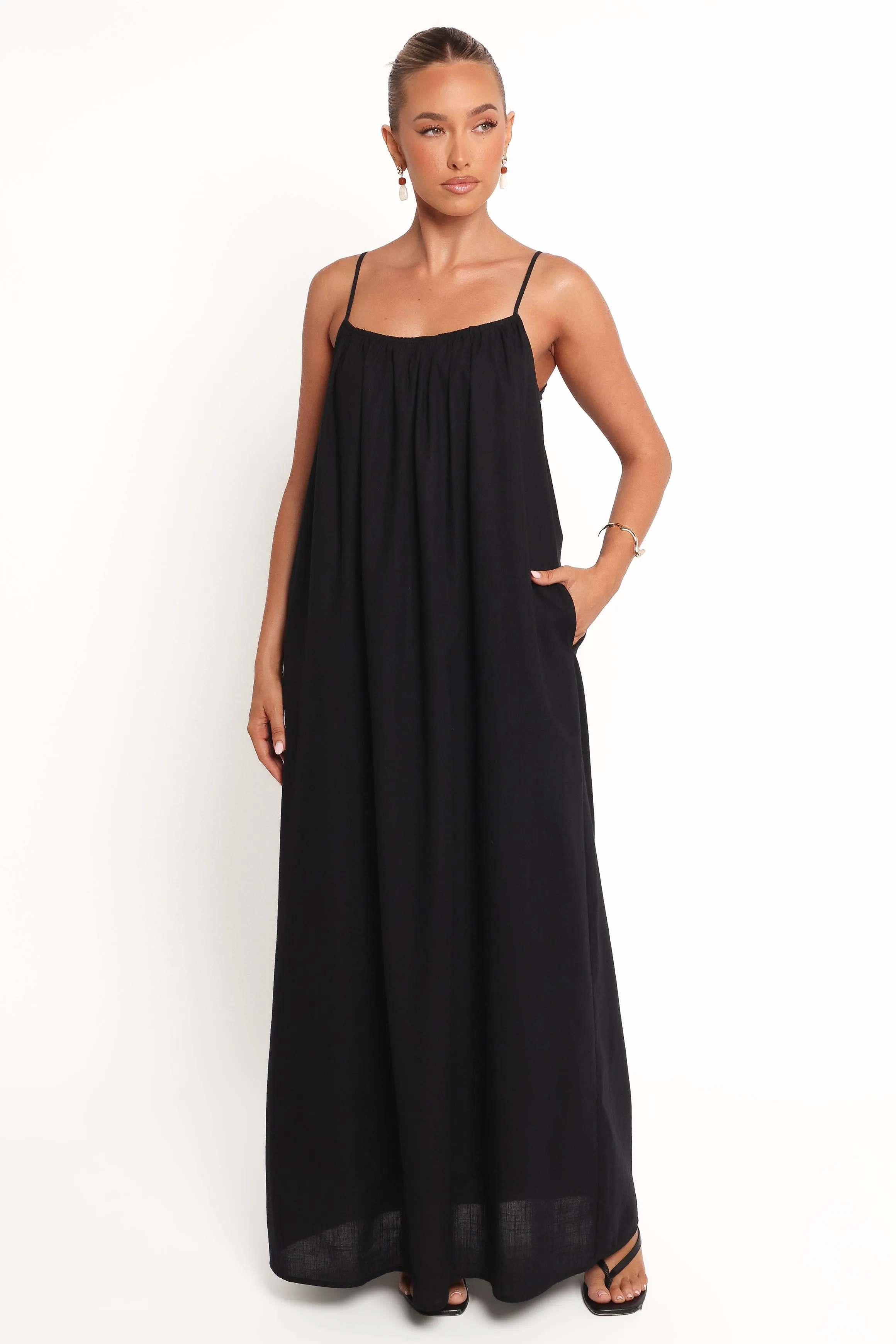 Lumina Maxi Dress - Black sold by Petal & Pup