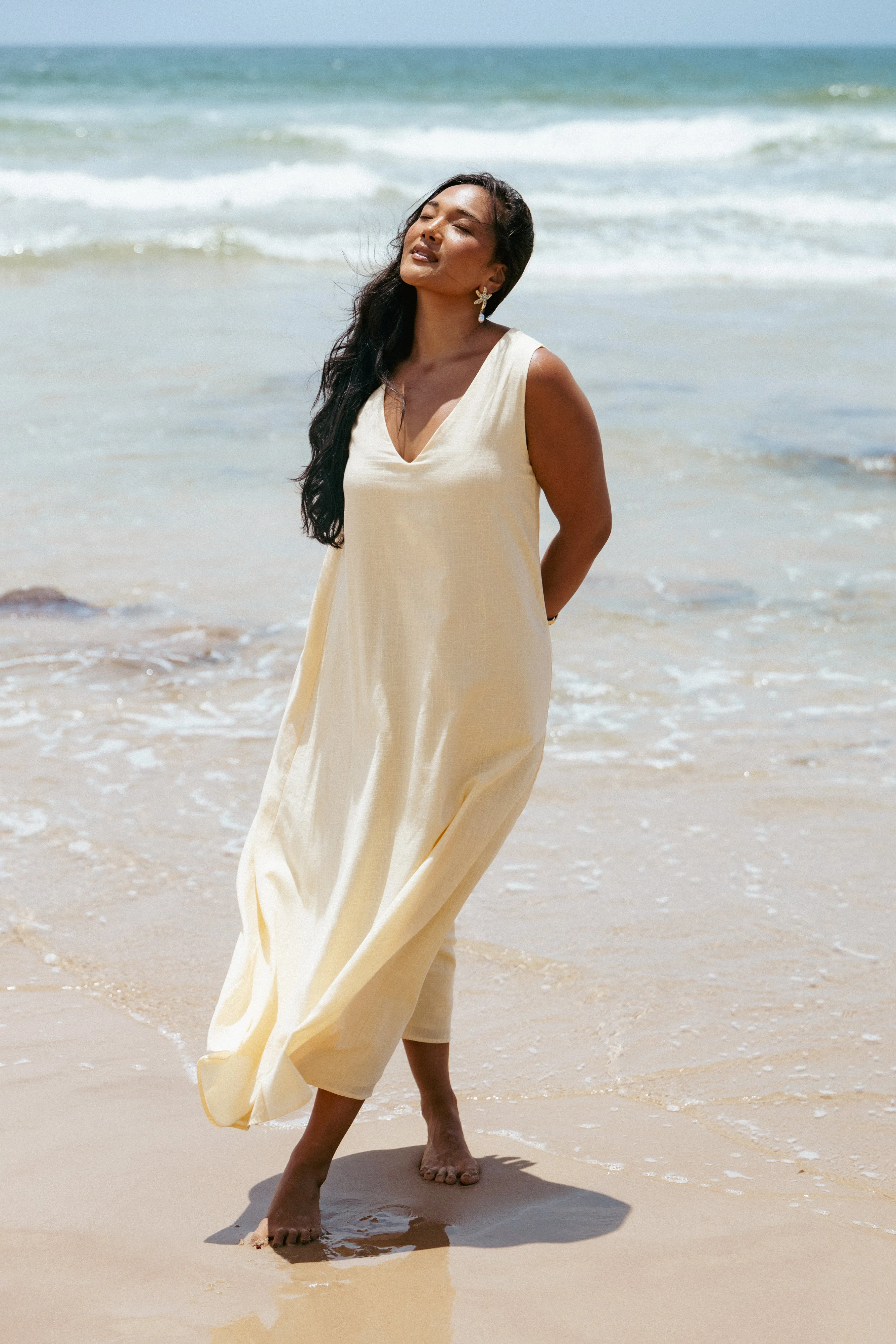 Lia Maxi Dress - Lemon sold by Petal & Pup