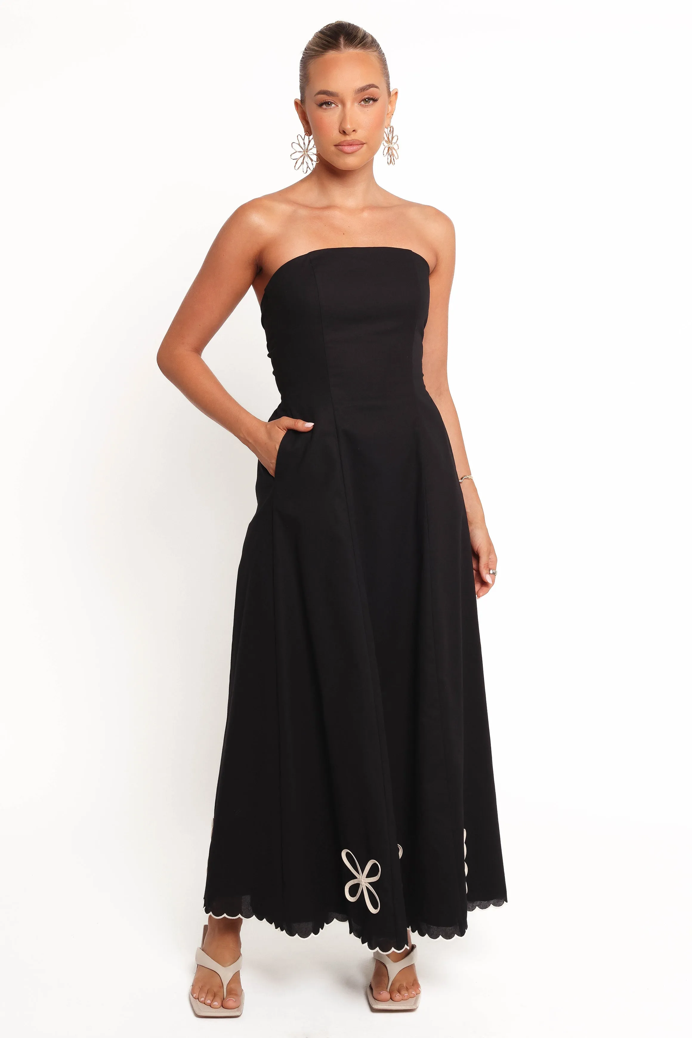 Paola Midi Dress - Black sold by Petal & Pup product image thumbnail 2