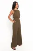 Brenna Cotton Jumpsuit - Olive sold by Petal & Pup