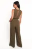 Brenna Cotton Jumpsuit - Olive sold by Petal & Pup