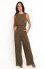 Brenna Cotton Jumpsuit - Olive sold by Petal & Pup