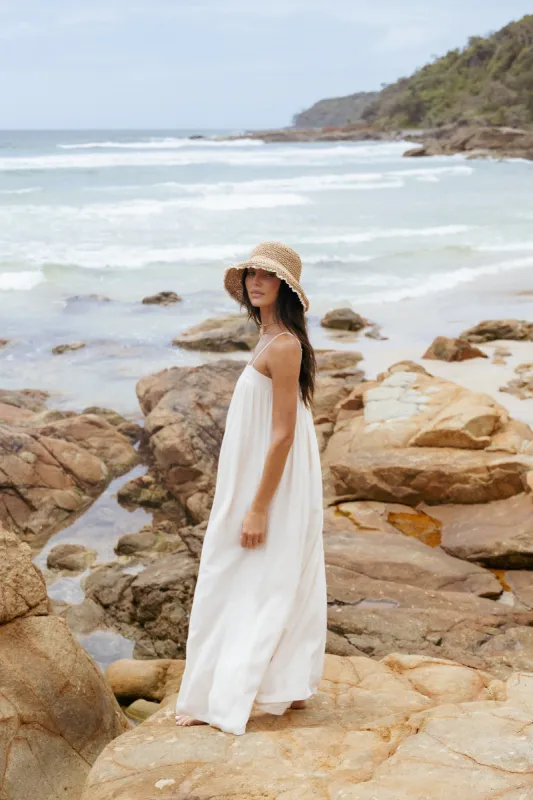 Abegail Flowy Jumpsuit - Cream sold by Petal & Pup