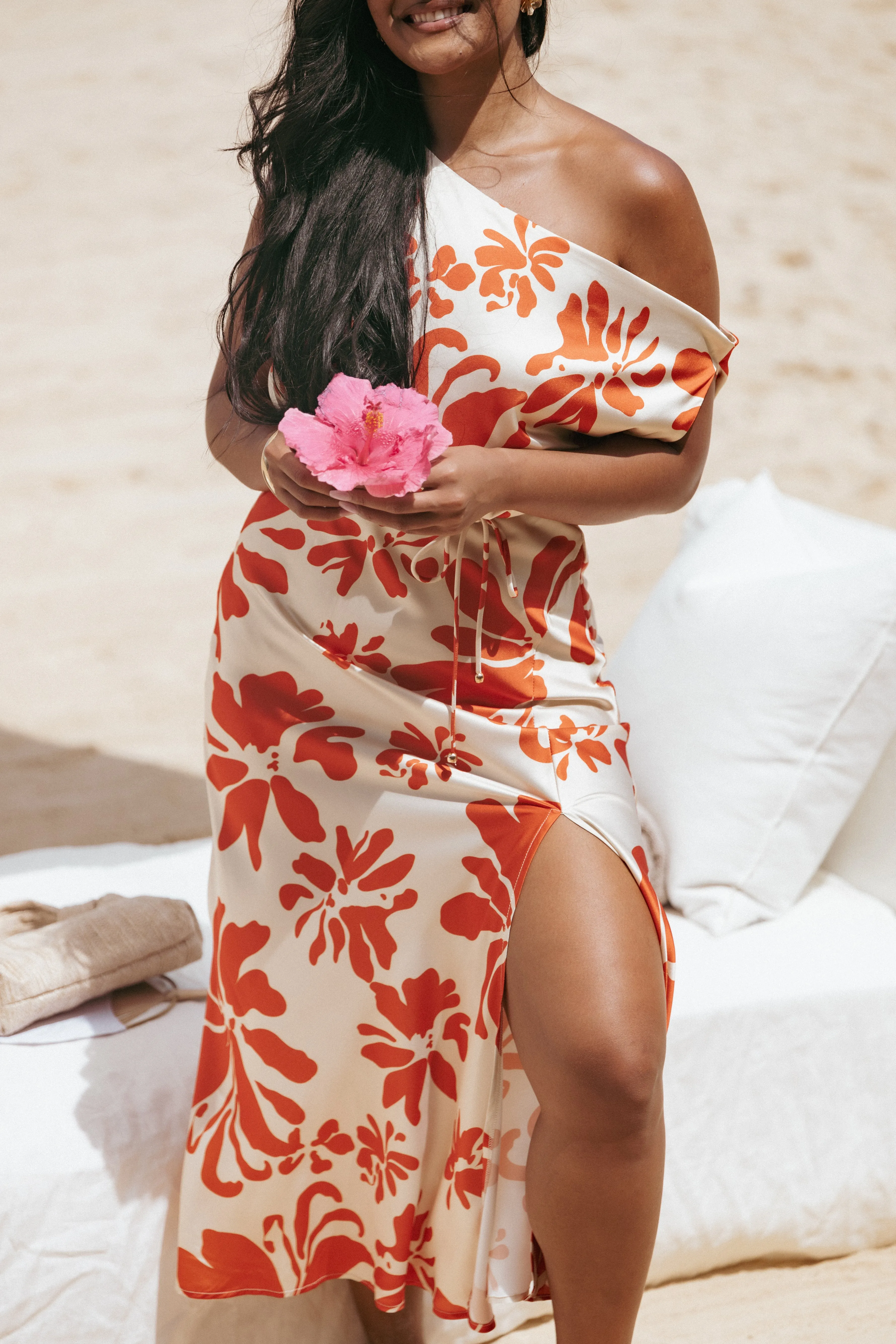 Ana Midi Dress - Red Floral sold by Petal & Pup