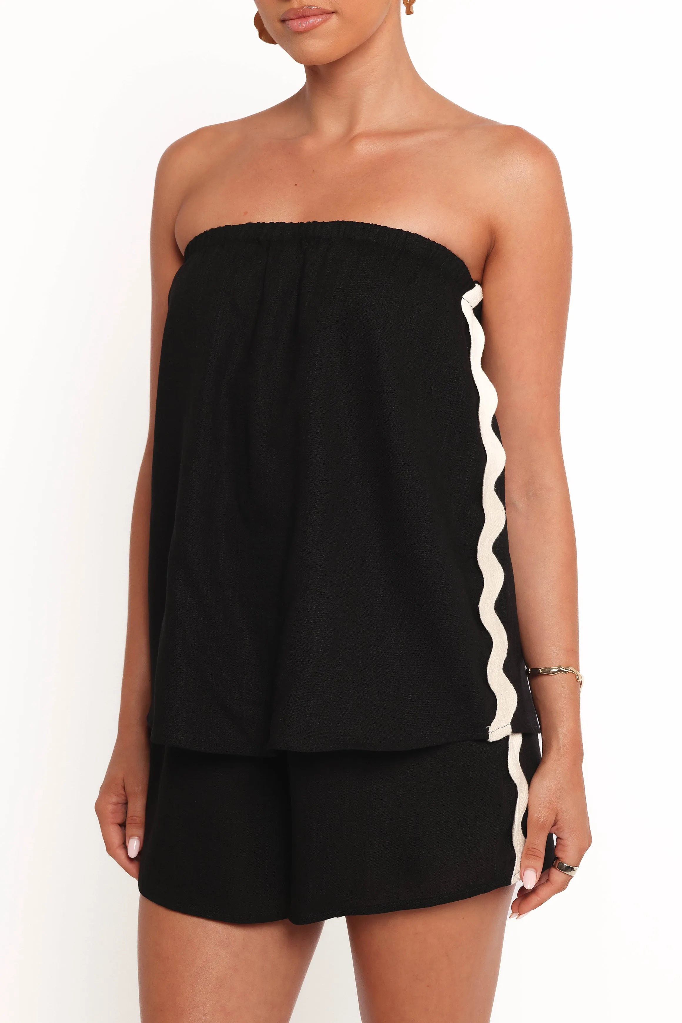 Kristia Strapless Romper - Black sold by Petal & Pup product image thumbnail 5