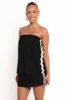 Kristia Strapless Playsuit - Black sold by Petal & Pup