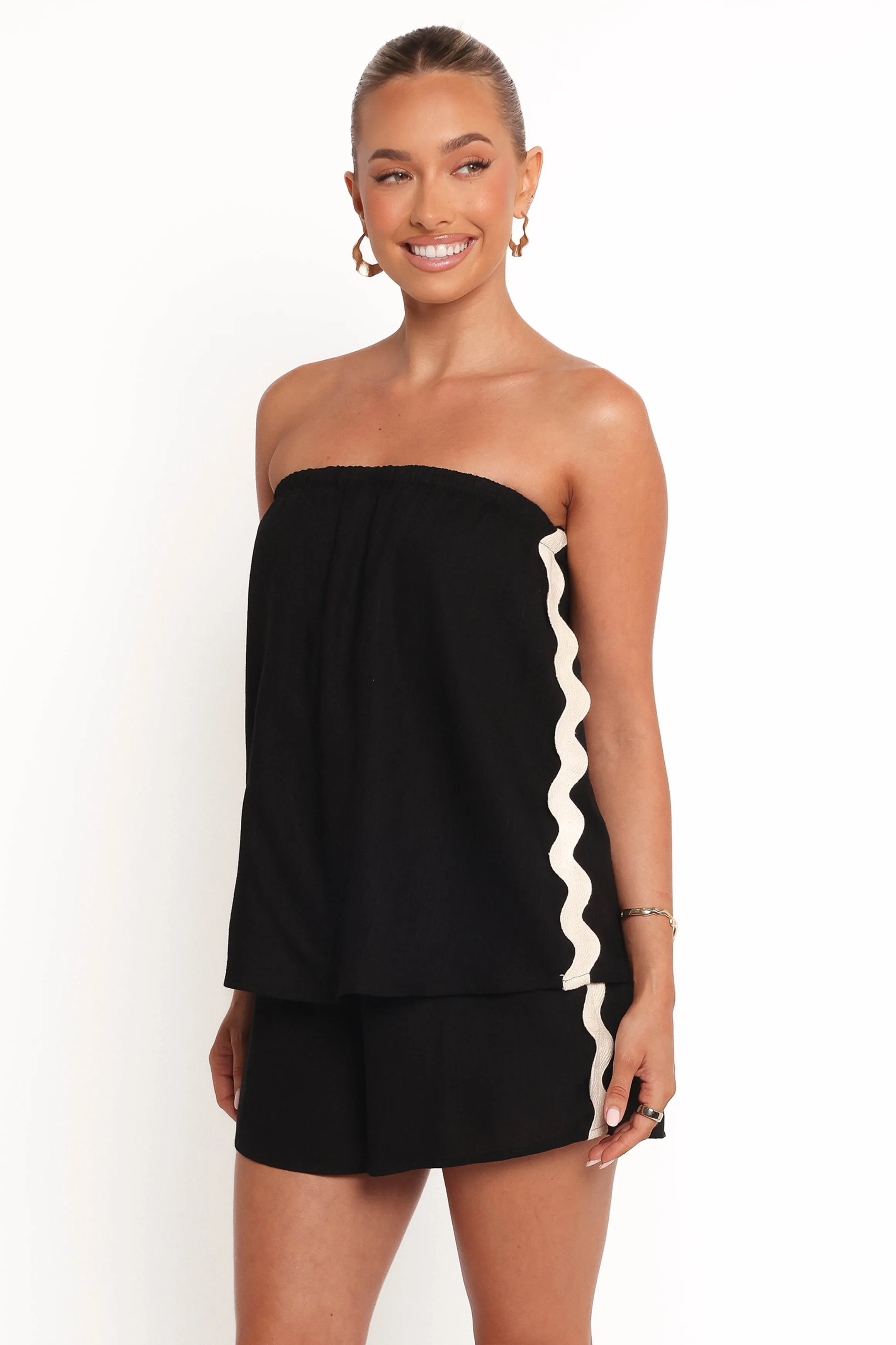 Kristia Strapless Romper - Black sold by Petal & Pup product image thumbnail 2