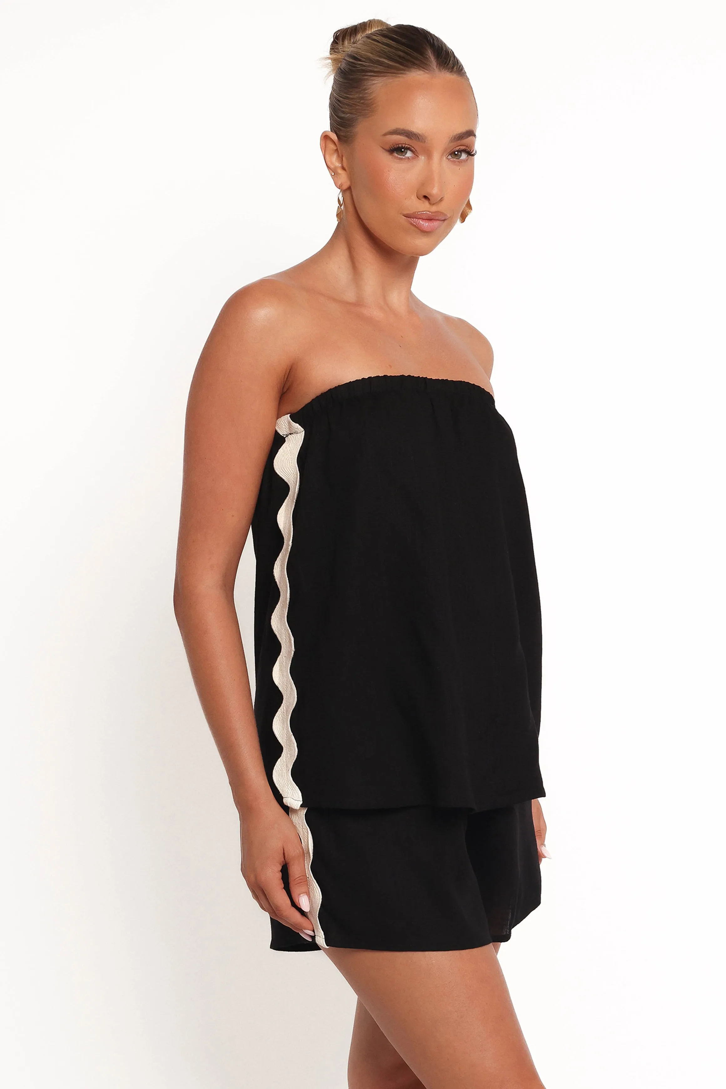 Kristia Strapless Romper - Black sold by Petal & Pup product image thumbnail 4
