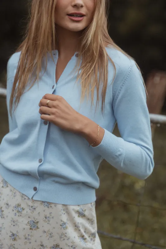 Bliss Cardigan - Pale Blue sold by Petal & Pup