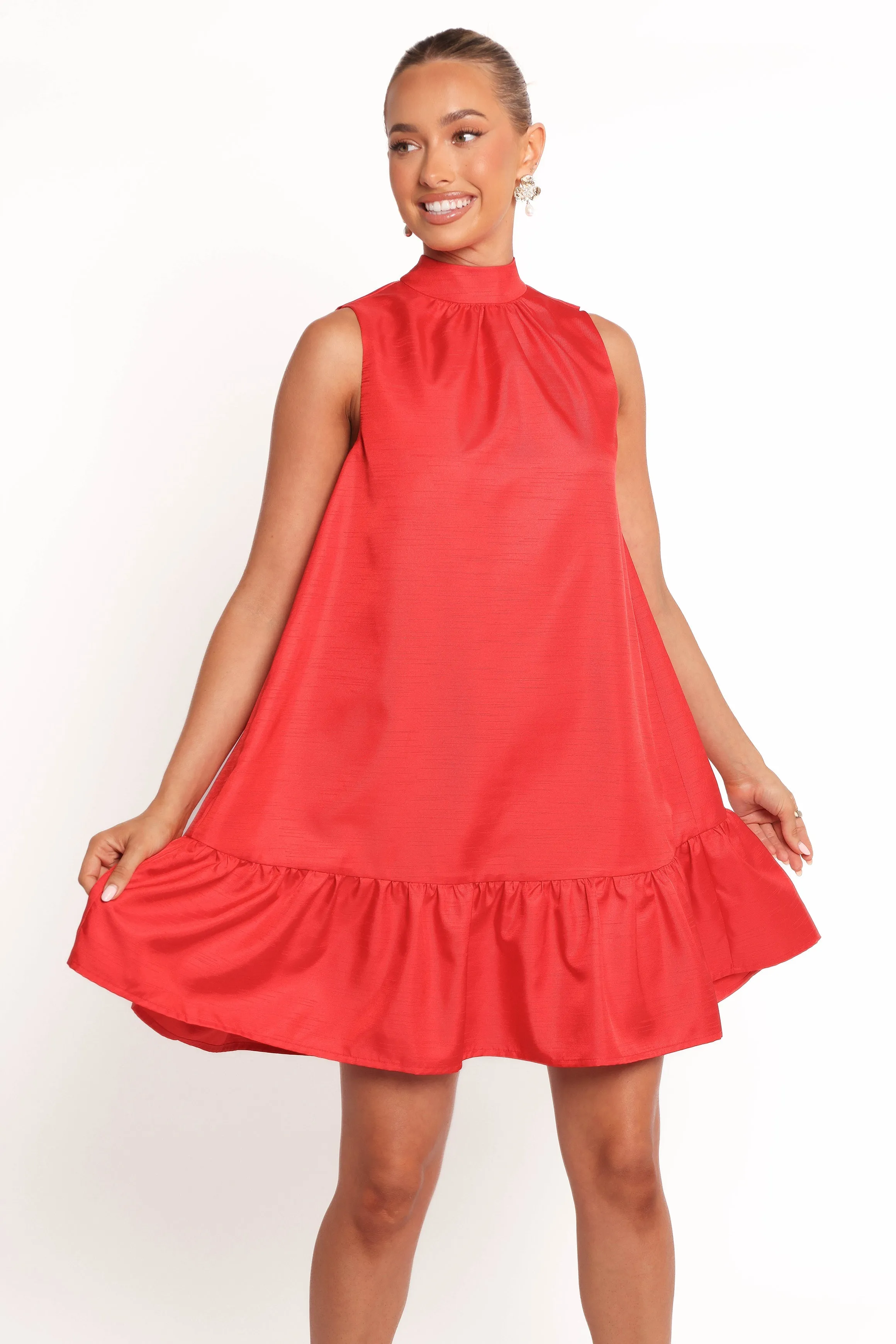 Darian Mini Dress - Red sold by Petal & Pup product image thumbnail 3