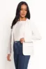 Darian Lace Knit Single Button Blazer - Off White sold by Petal & Pup
