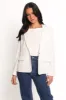 Darian Lace Knit Single Button Blazer - Off White sold by Petal & Pup