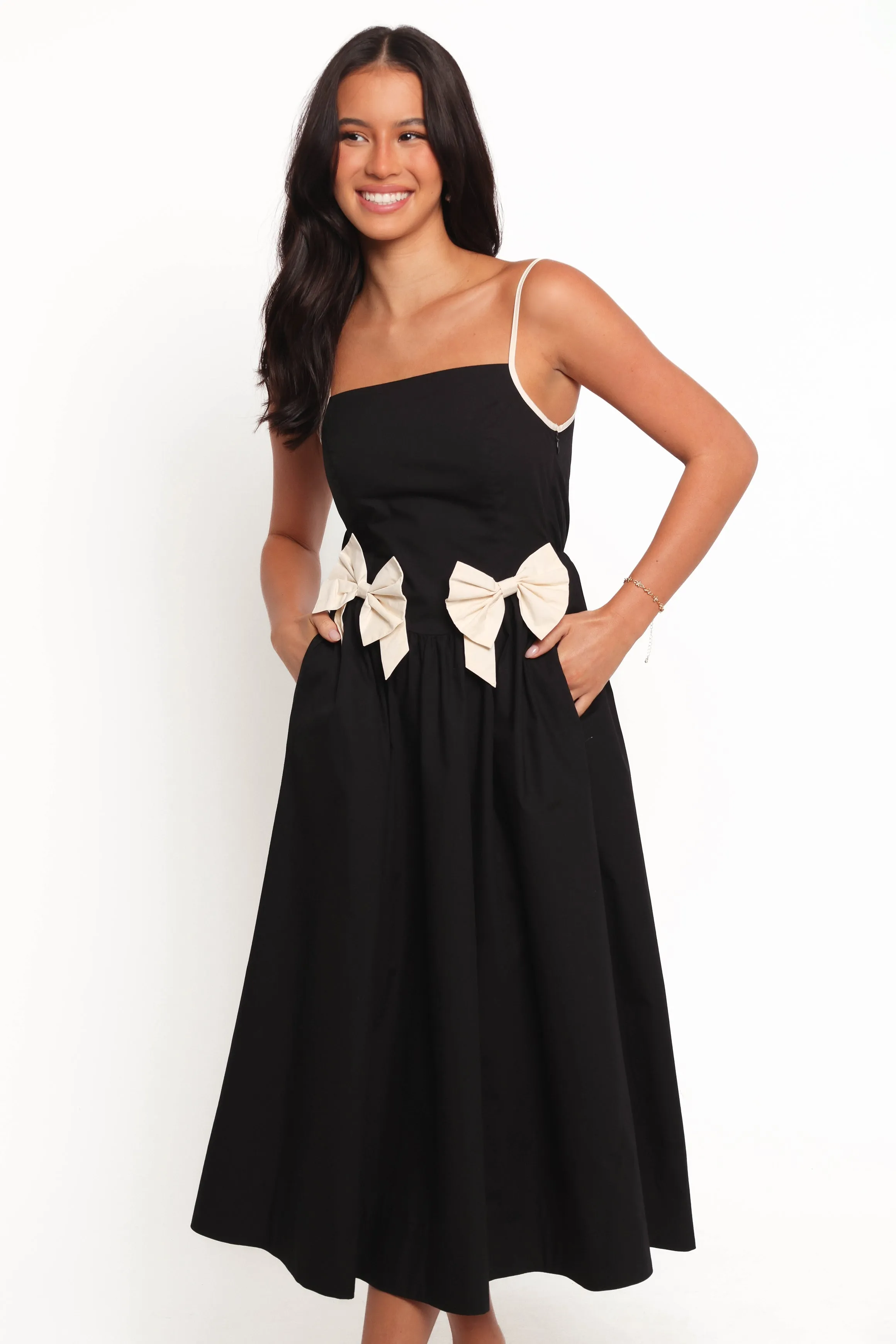 Tia Midi Dress - Black sold by Petal & Pup product image thumbnail 2
