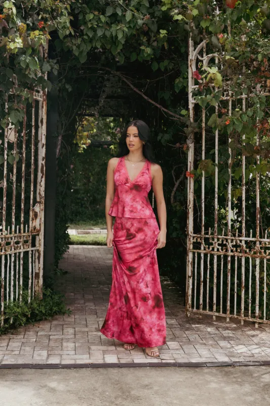 Velman Skirt - Red Print sold by Petal & Pup