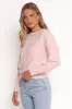 Orlenda Heart Knit Sweater - Pale Pink sold by Petal & Pup