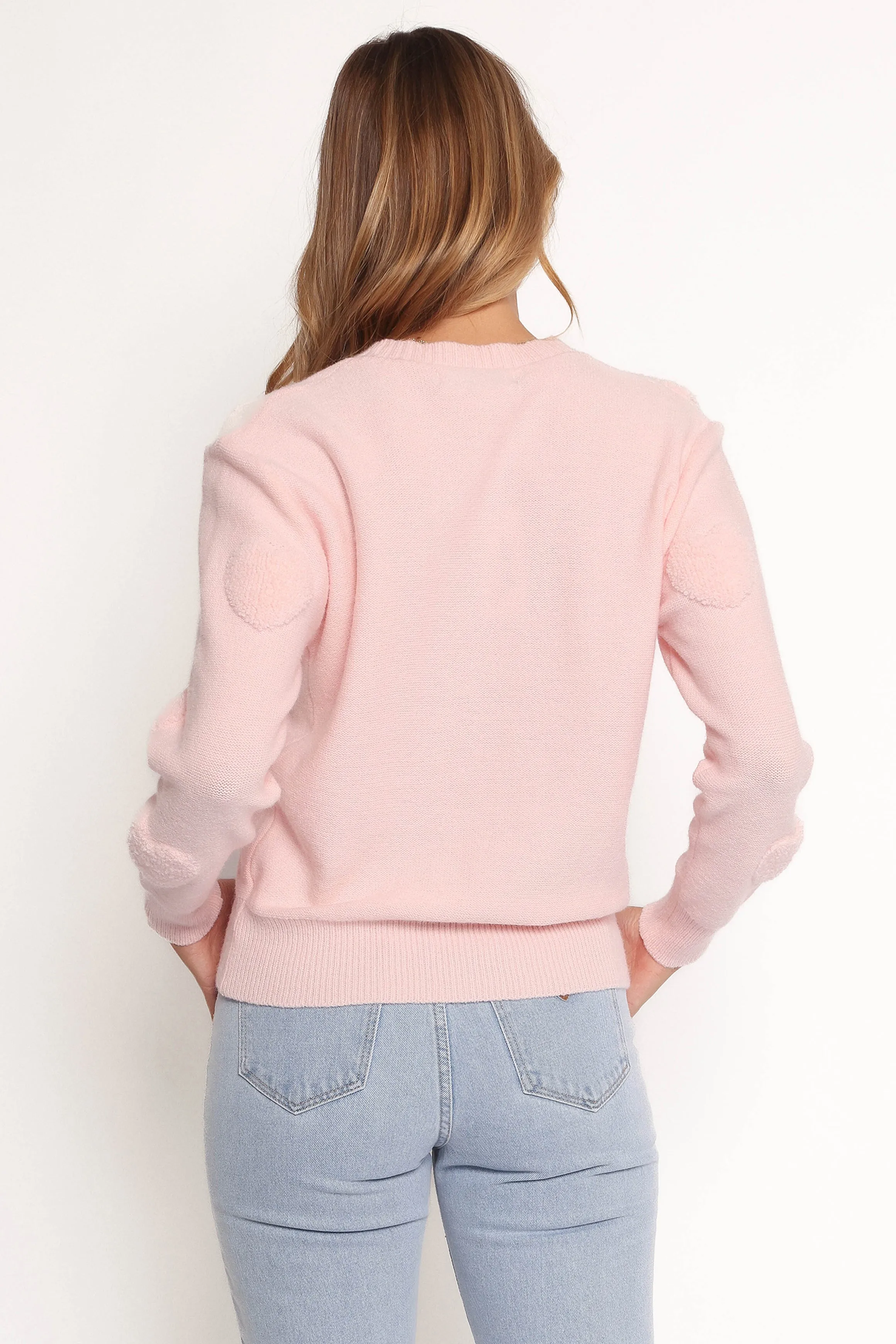 Orlenda Heart Knit Sweater - Pale Pink sold by Petal & Pup product image thumbnail 5