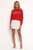 Love Embroidered Knit Sweater - Red sold by Petal & Pup