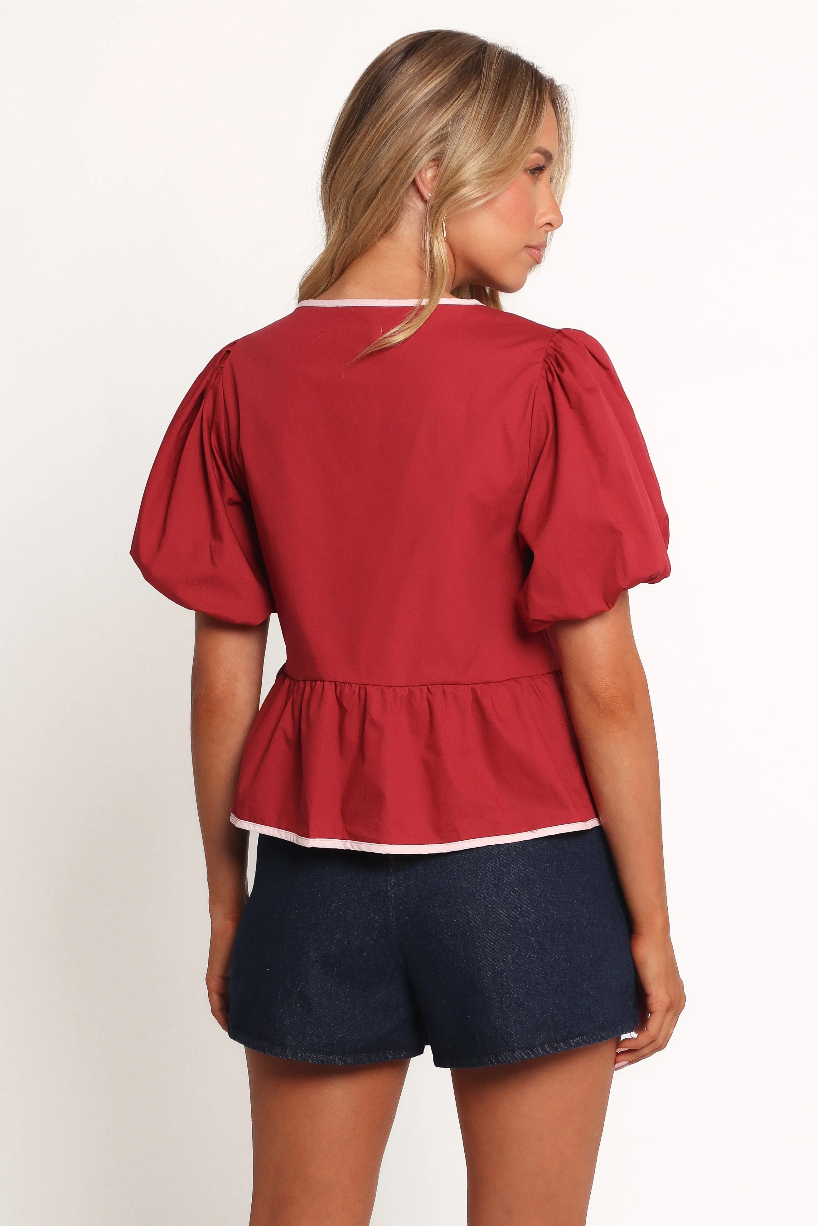 Ellien Top - Red sold by Petal & Pup product image thumbnail 5