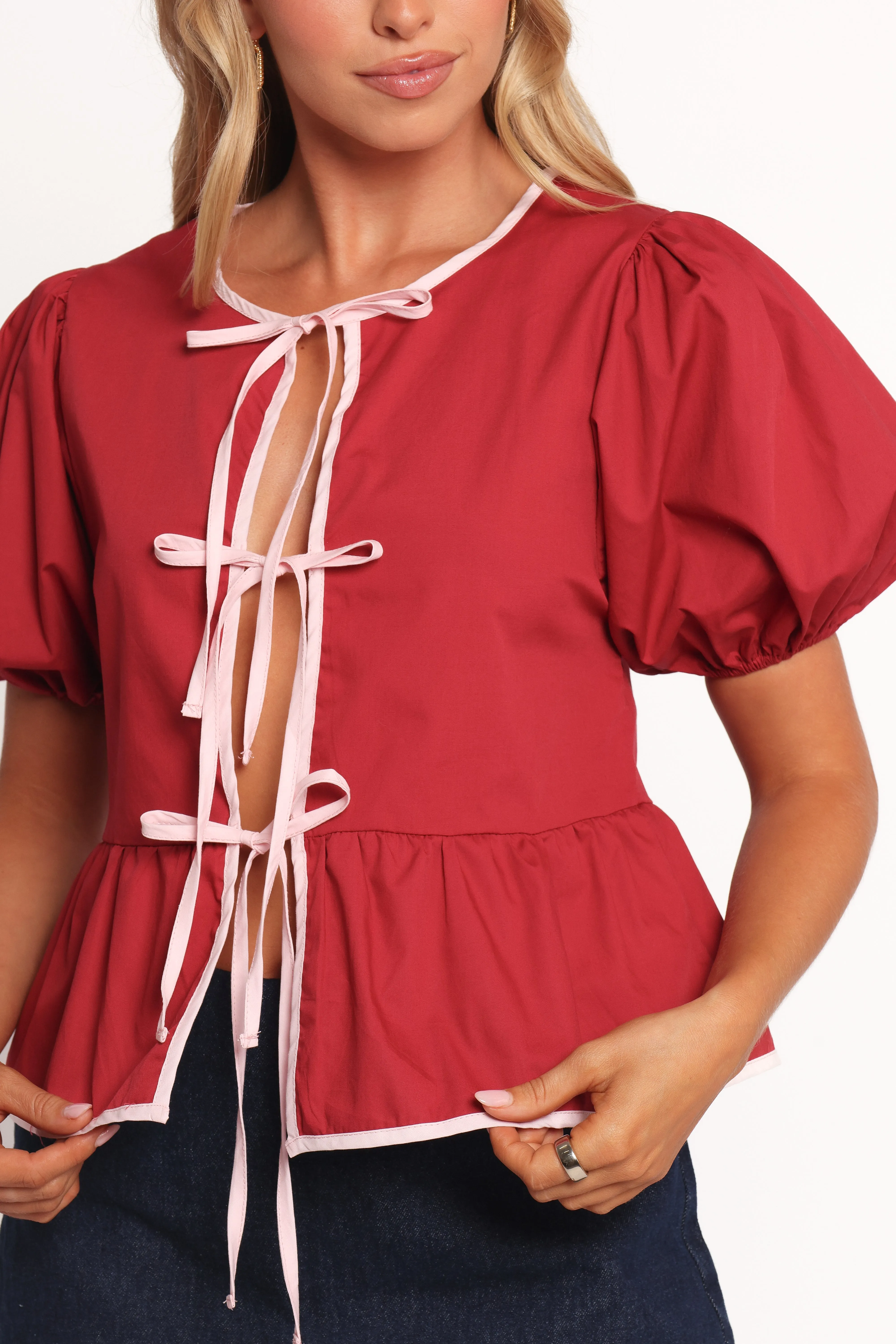 Ellien Top - Red sold by Petal & Pup product image thumbnail 3