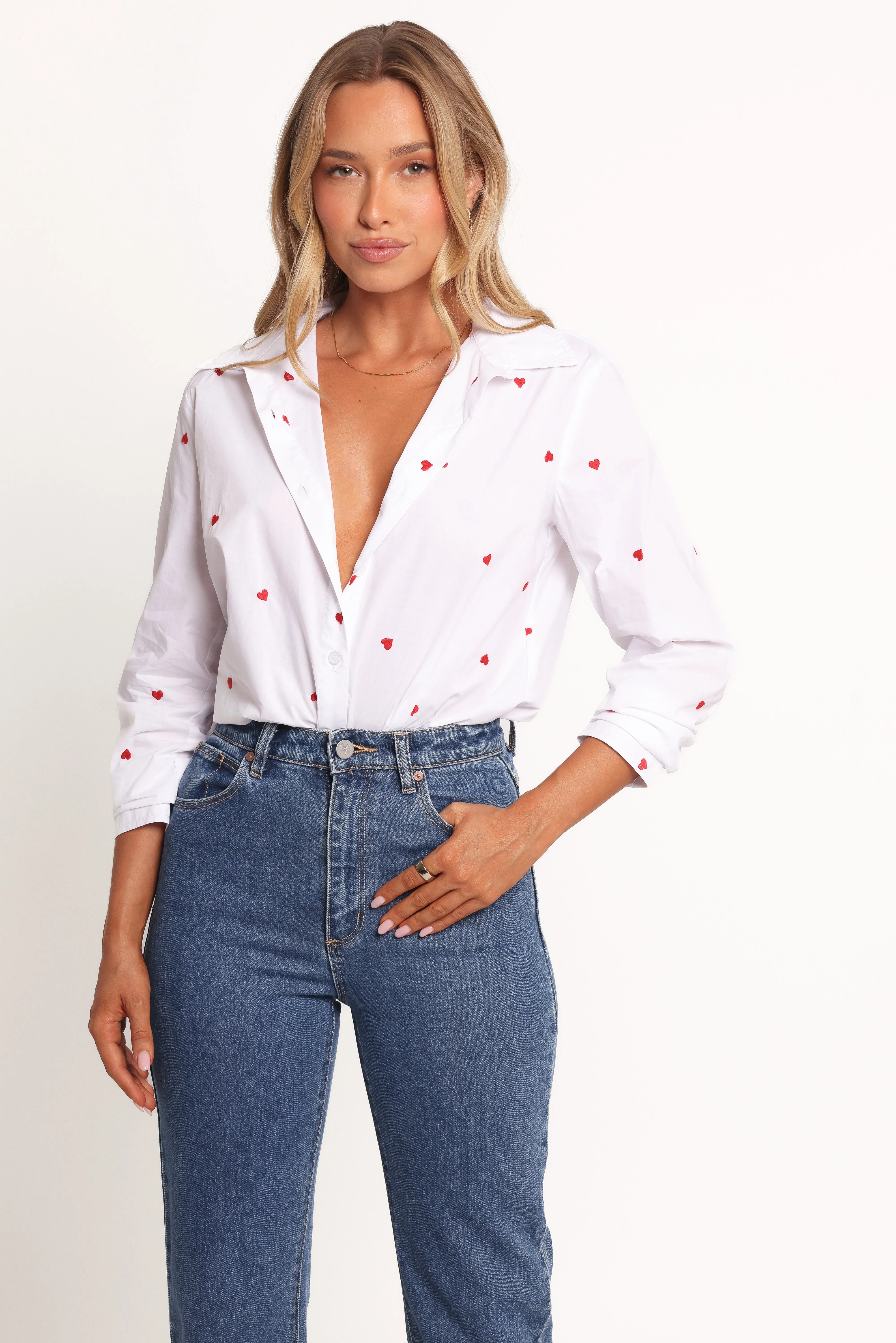 Cyra Heart Top - White Red sold by Petal & Pup product image thumbnail 2