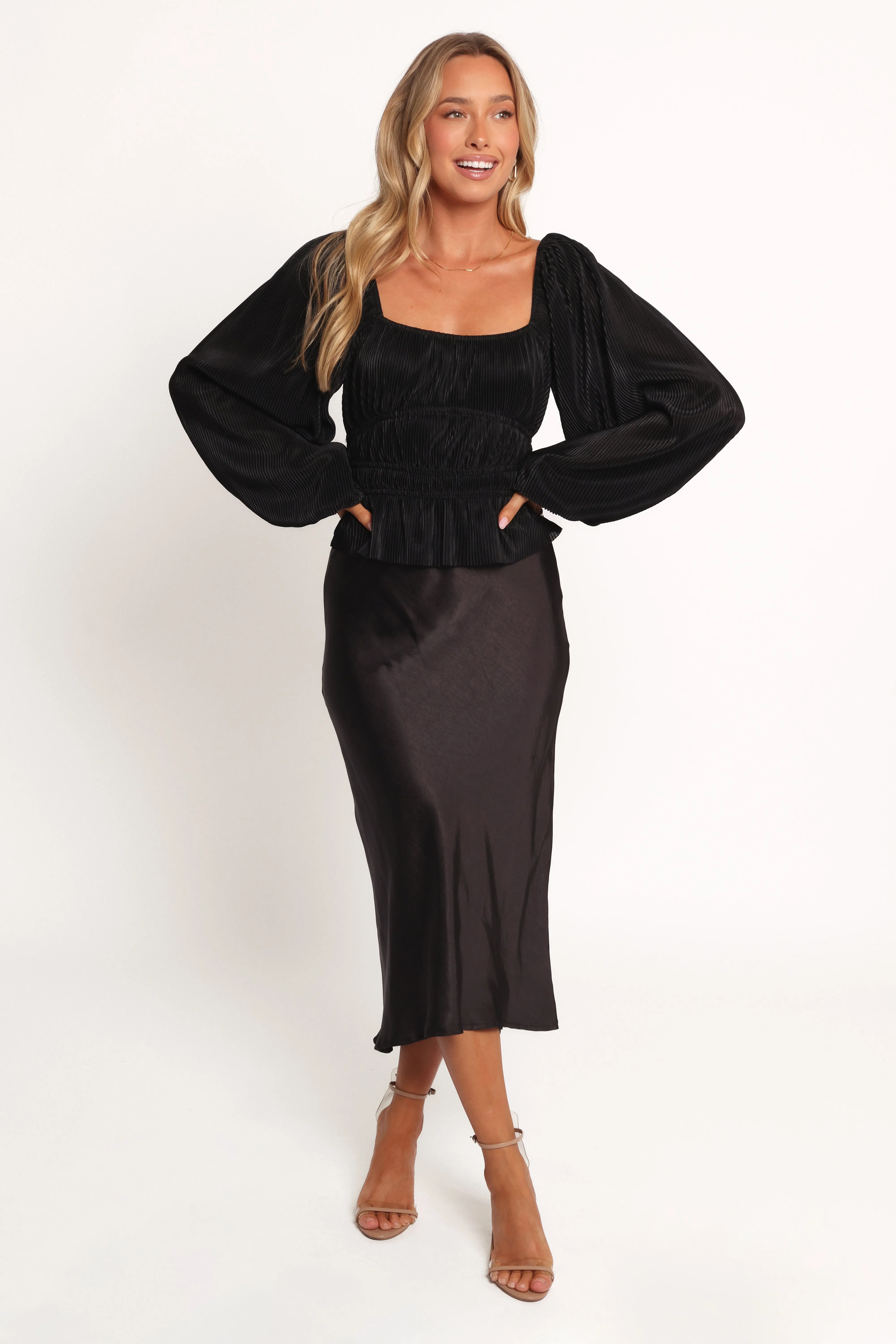 Ceppia Plisse Top - Black sold by Petal & Pup product image thumbnail 2