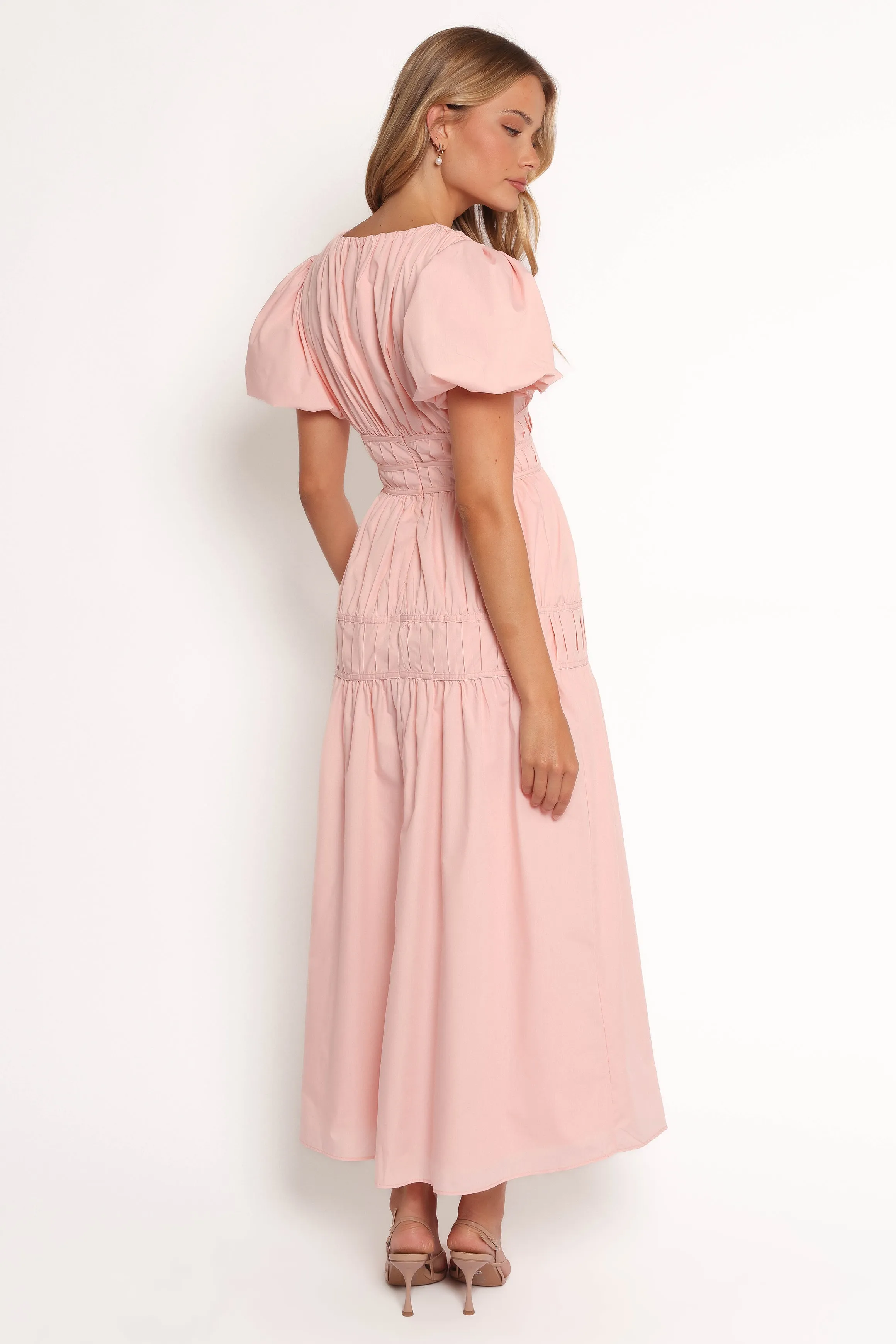 Joedy Puff Sleeve Midi Dress - Pale Pink sold by Petal & Pup product image thumbnail 5