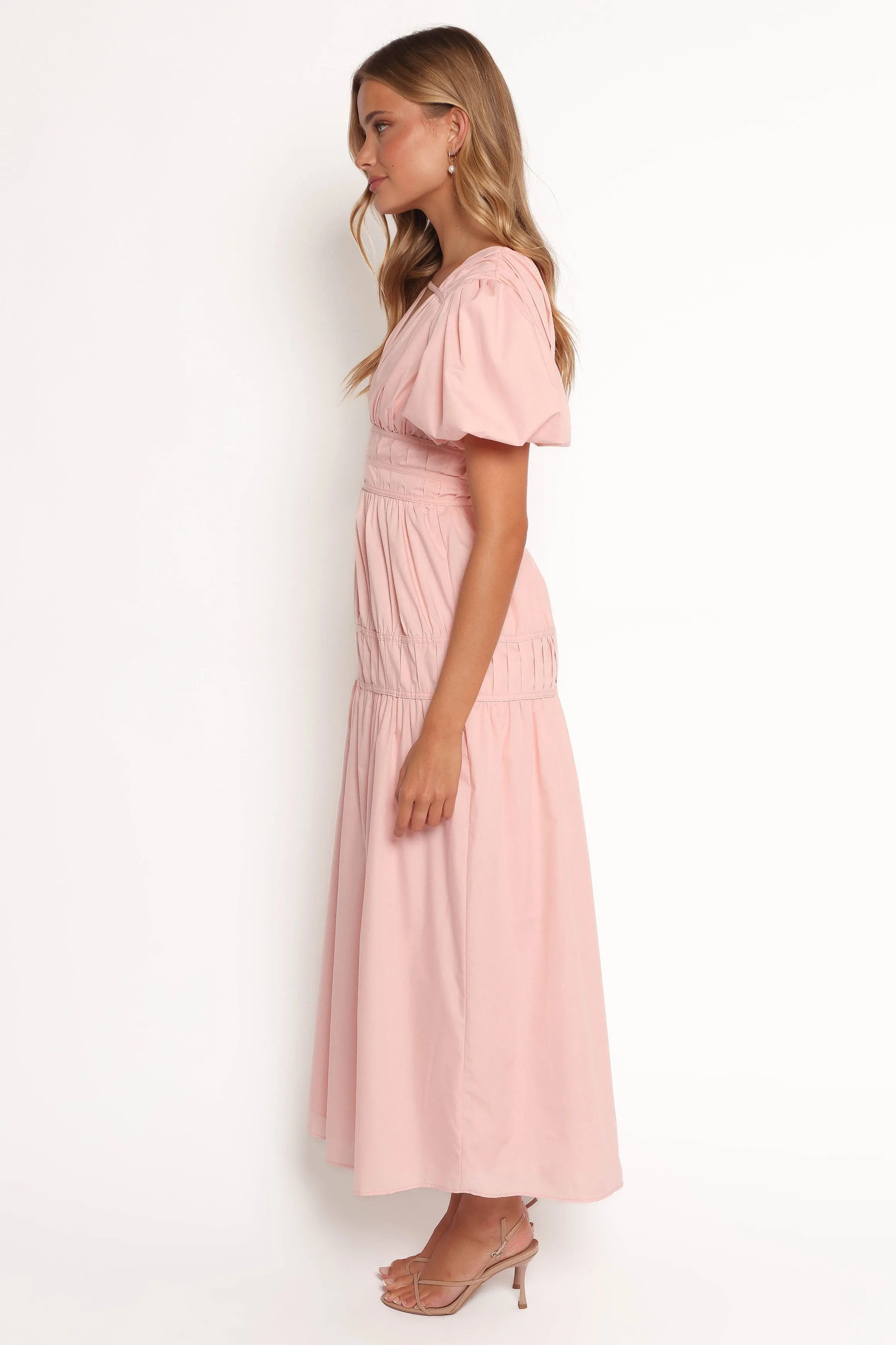 Joedy Puff Sleeve Midi Dress - Pale Pink sold by Petal & Pup product image thumbnail 4