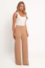 Liora Flat Front Knit Pants - Mocha sold by Petal & Pup