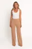 Liora Flat Front Knit Pants - Mocha sold by Petal & Pup