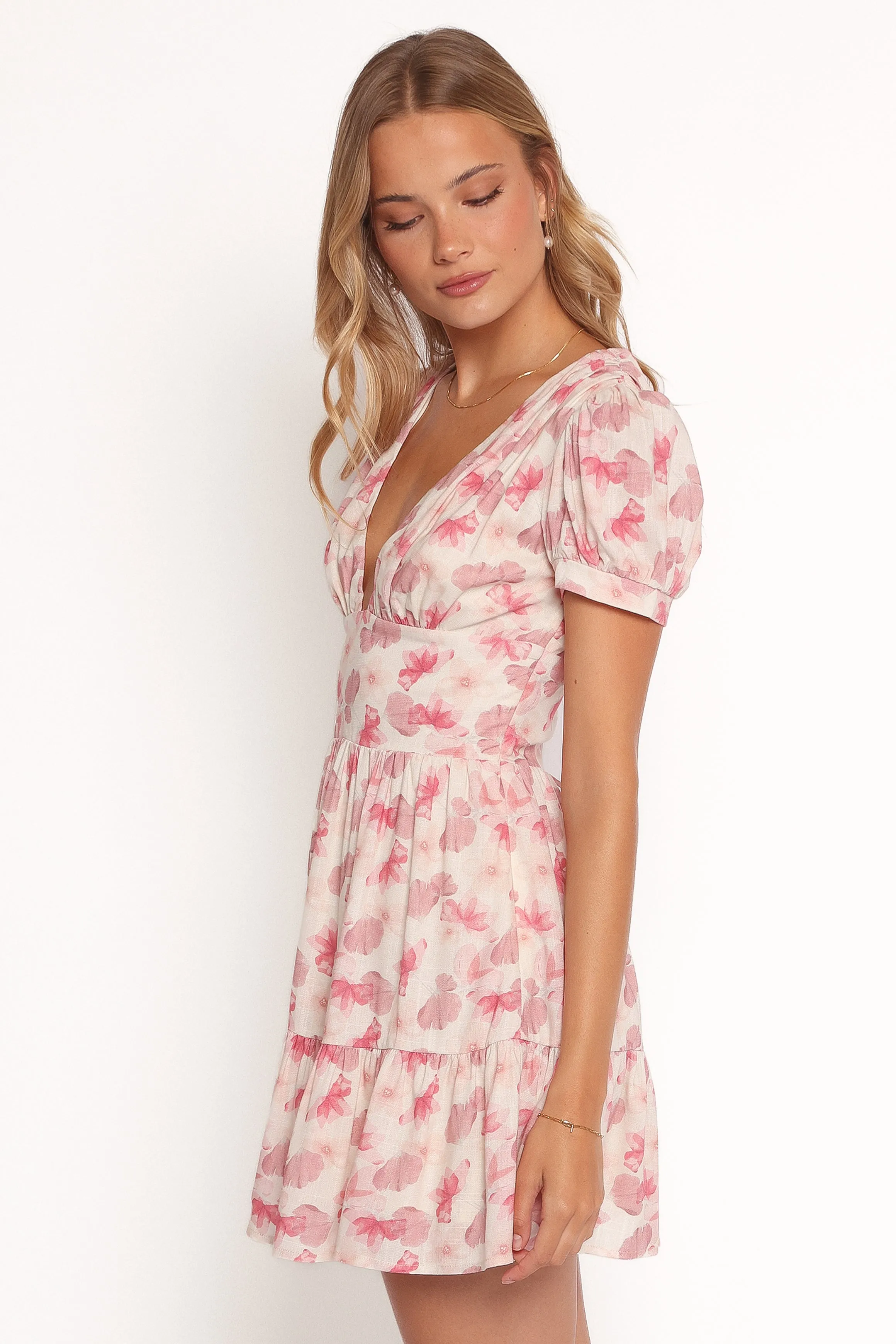 Clementine Mini Dress - Cream Floral sold by Petal & Pup product image thumbnail 4