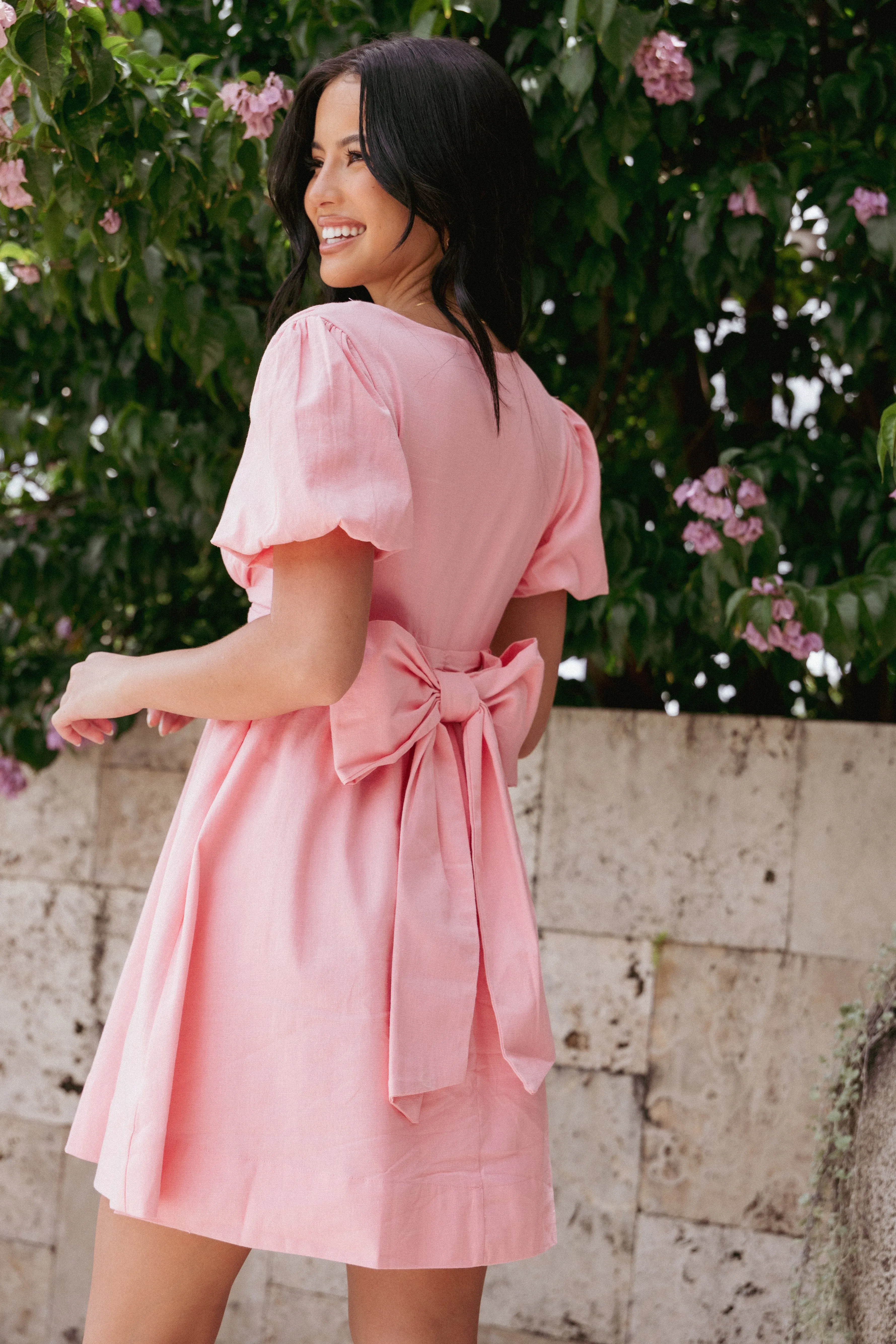 Myrtle Mini Dress - Pink sold by Petal & Pup