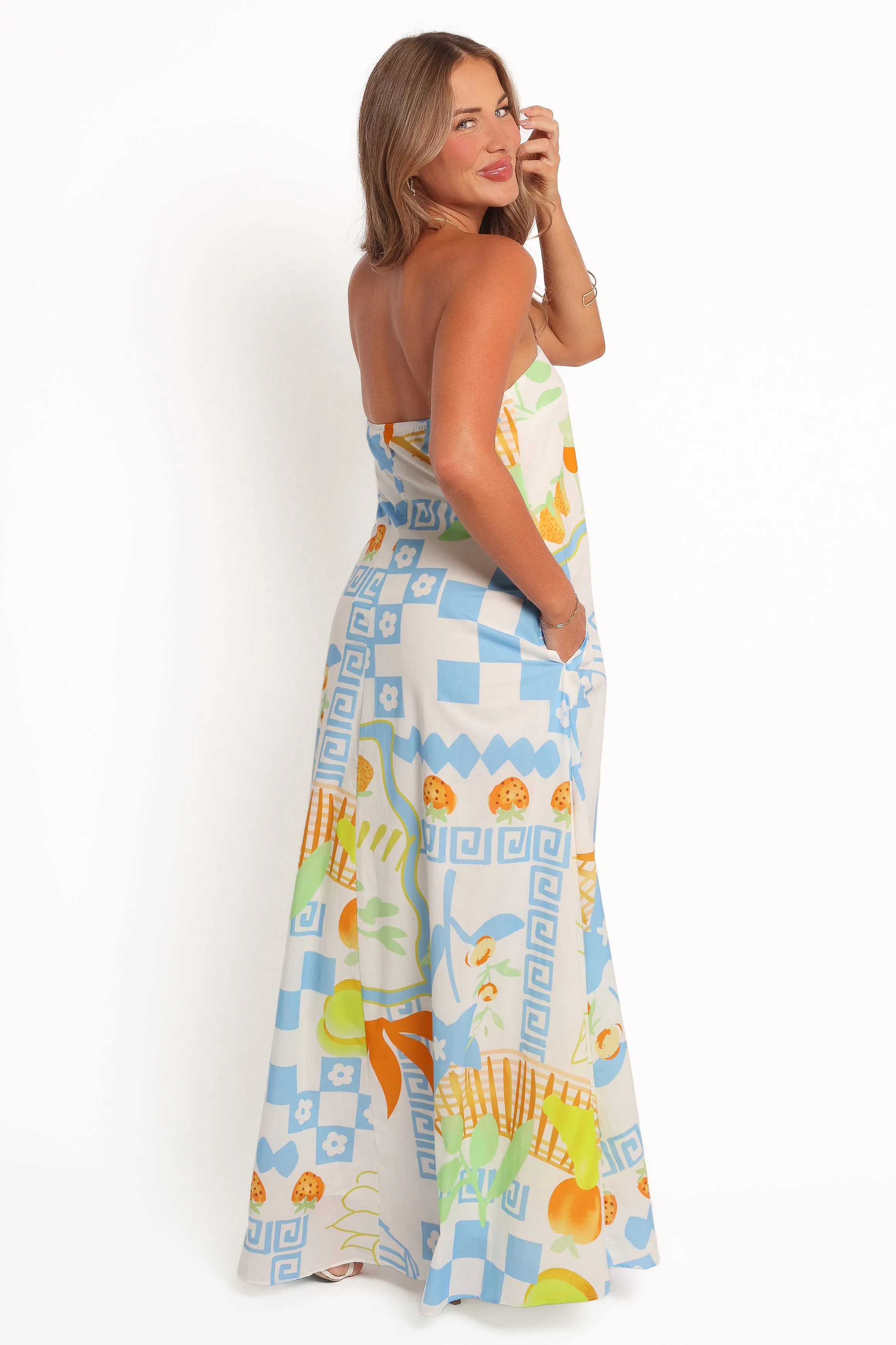 Kaelani Strapless Maxi Dress - Multi Print sold by Petal & Pup product image thumbnail 4