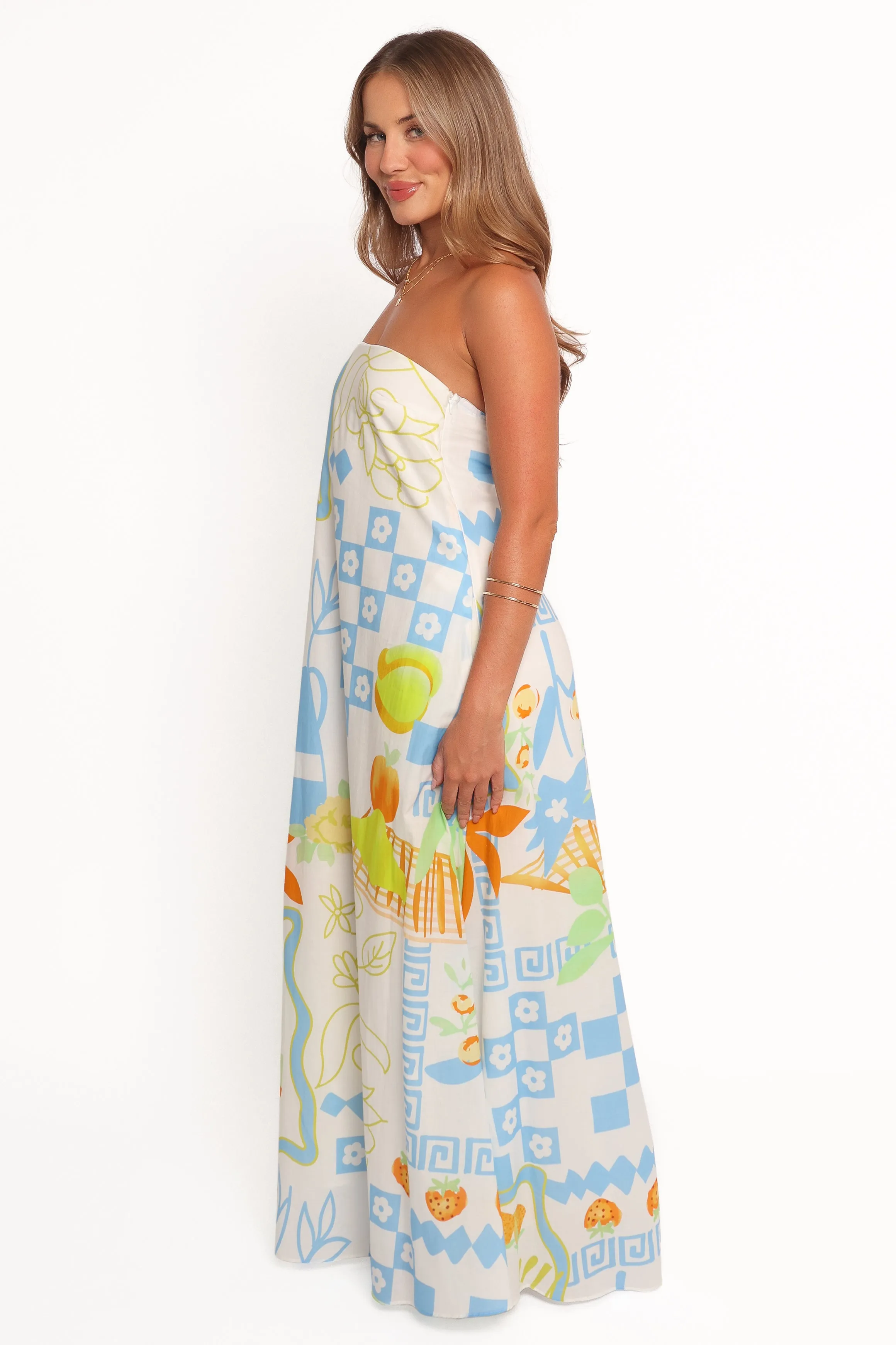 Kaelani Strapless Maxi Dress - Multi Print sold by Petal & Pup product image thumbnail 3