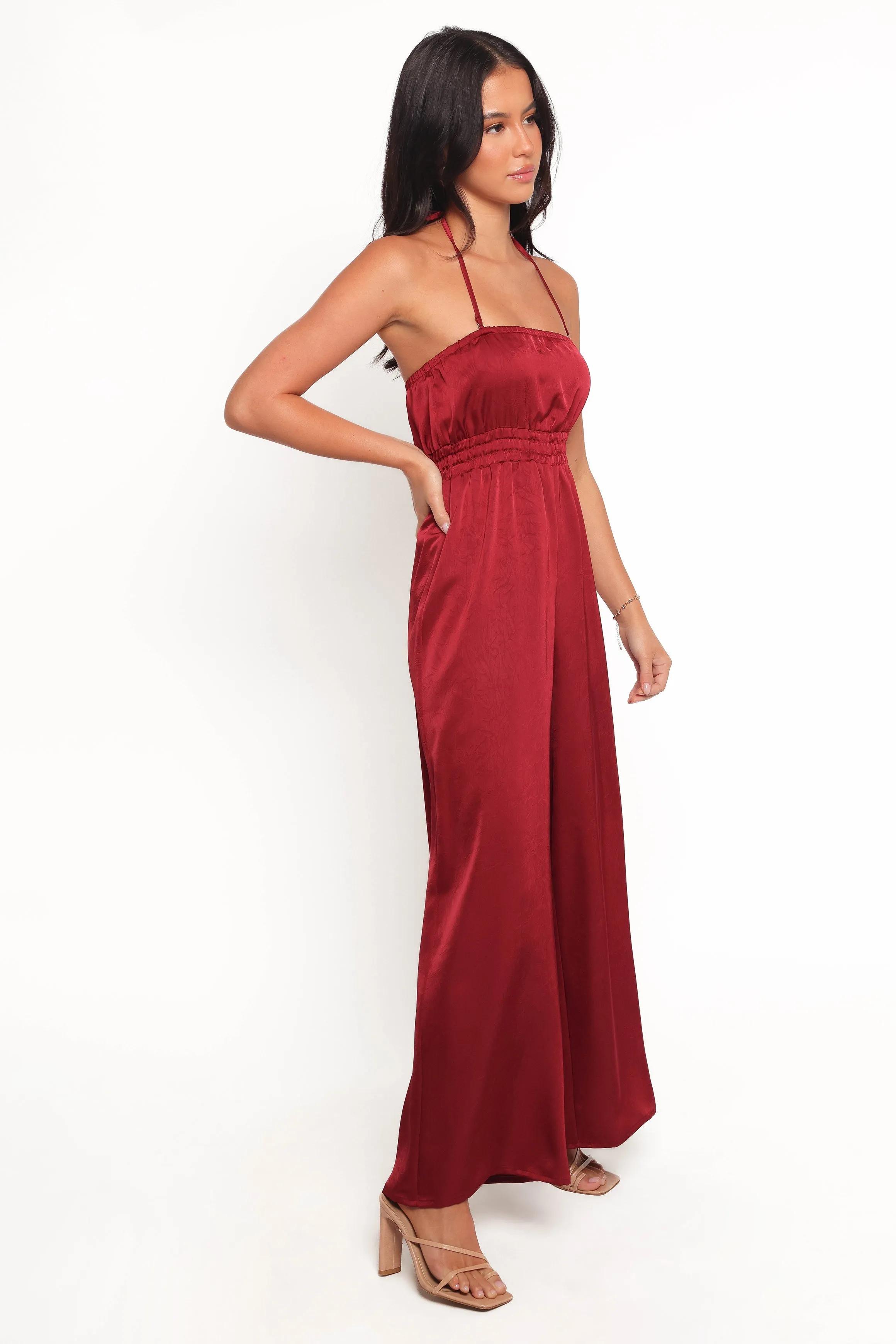 Melanii Jumpsuit - Deep Red sold by Petal & Pup product image thumbnail 5