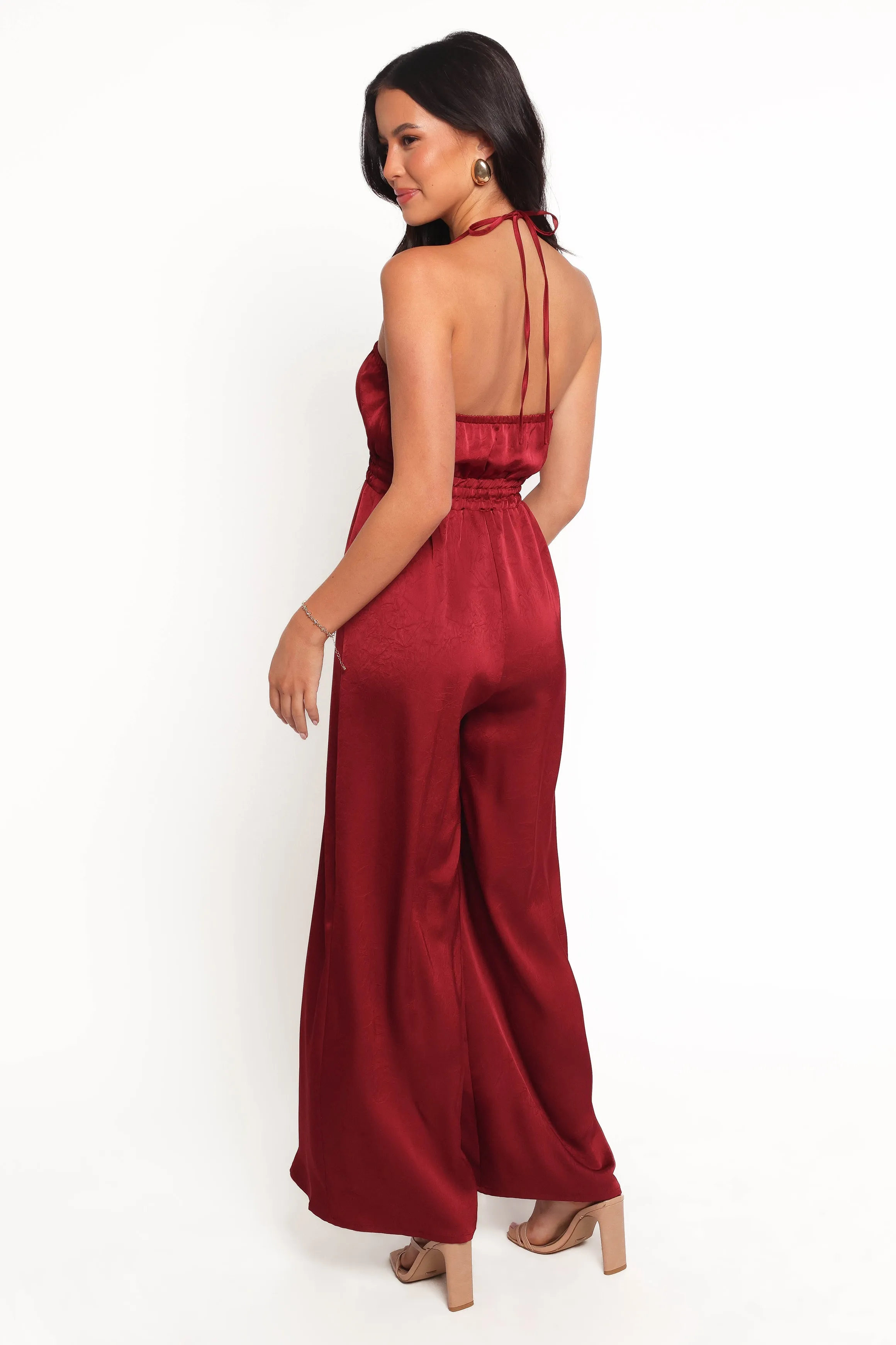 Melanii Jumpsuit - Deep Red sold by Petal & Pup product image thumbnail 4