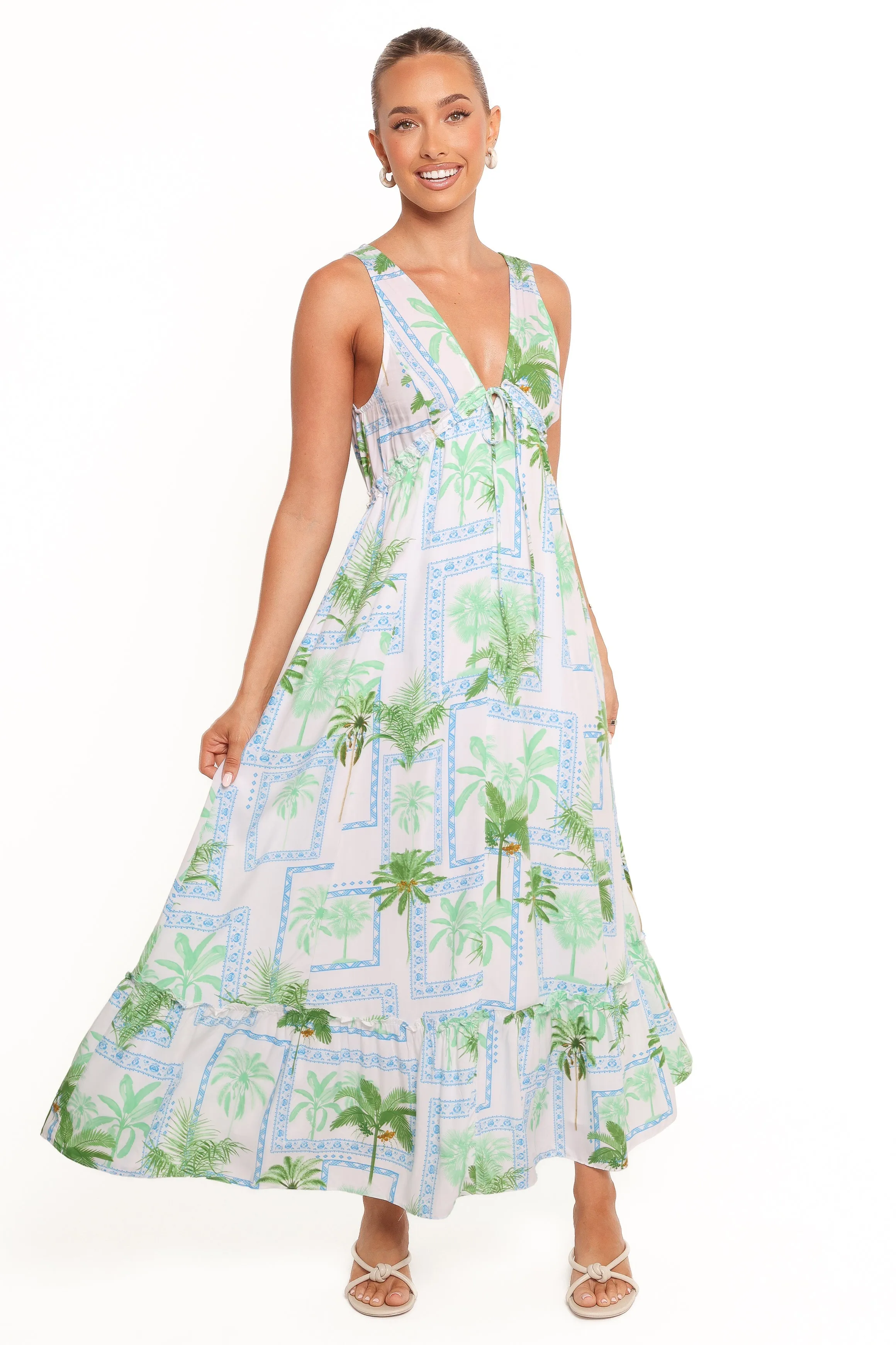 Rhiannon Maxi Dress - Green Multi sold by Petal & Pup product image thumbnail 2
