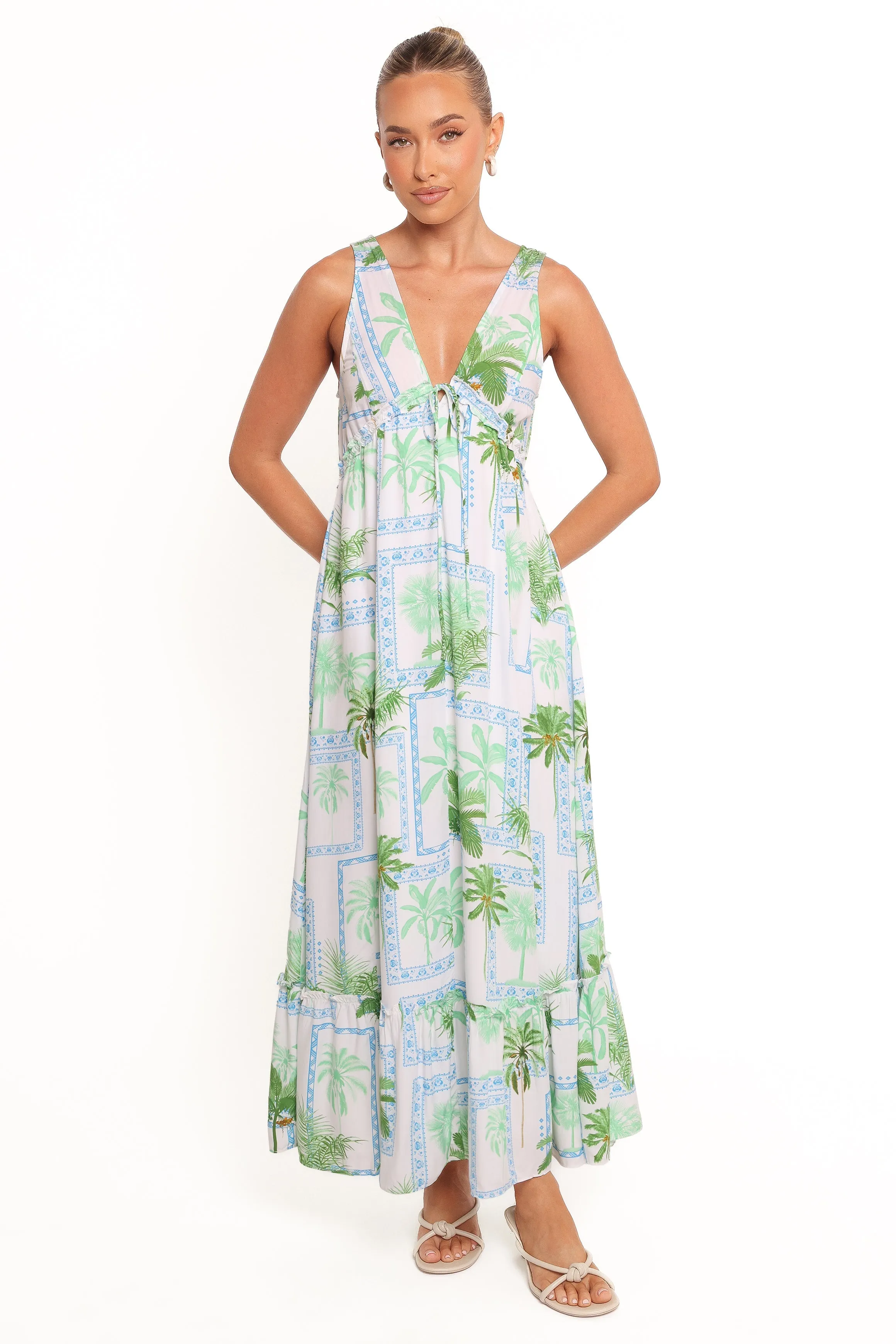 Rhiannon Maxi Dress - Green Multi sold by Petal & Pup