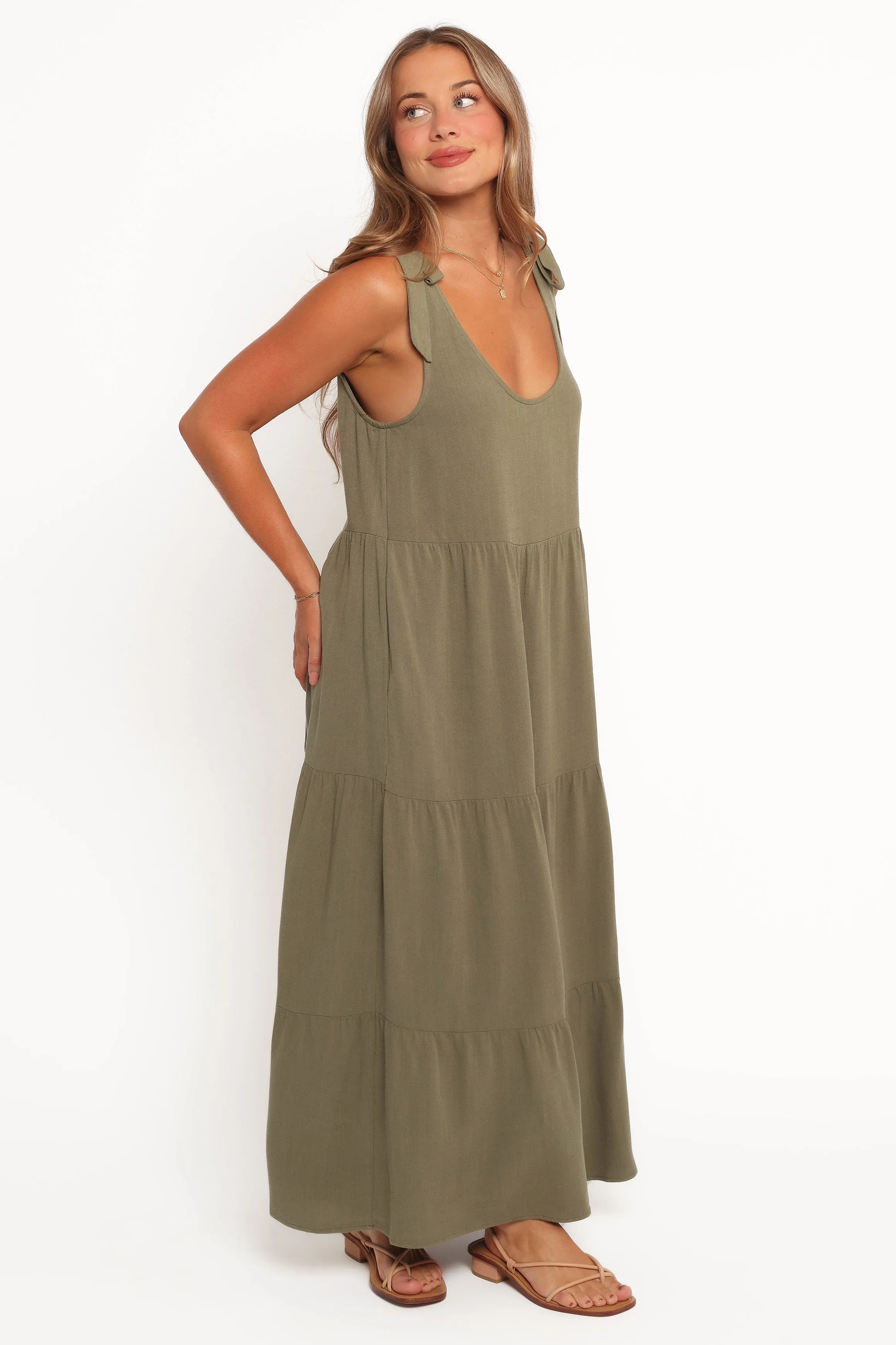 Marcy Midi Dress - Olive sold by Petal & Pup product image thumbnail 3