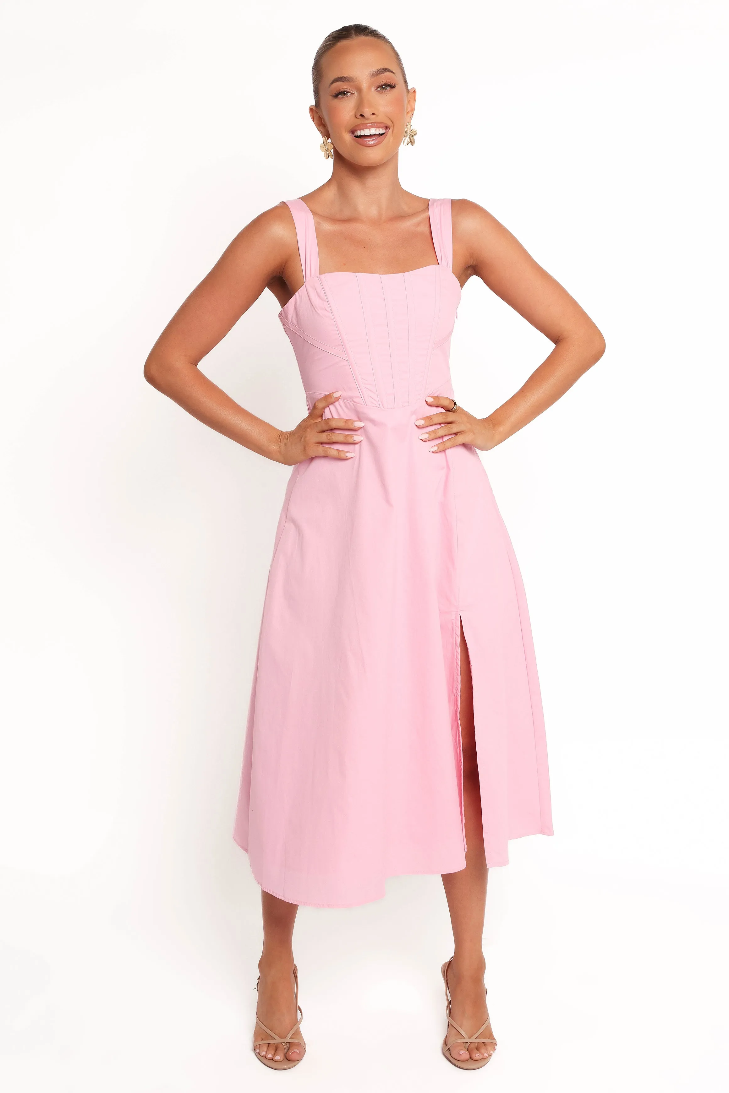 Cosima Midi Dress - Pink sold by Petal & Pup