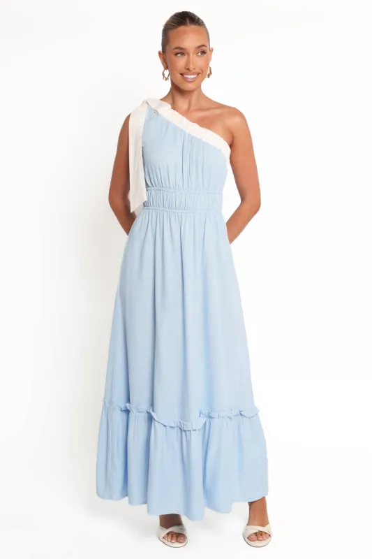 Gilda Maxi Dress - Blue/White sold by Petal & Pup