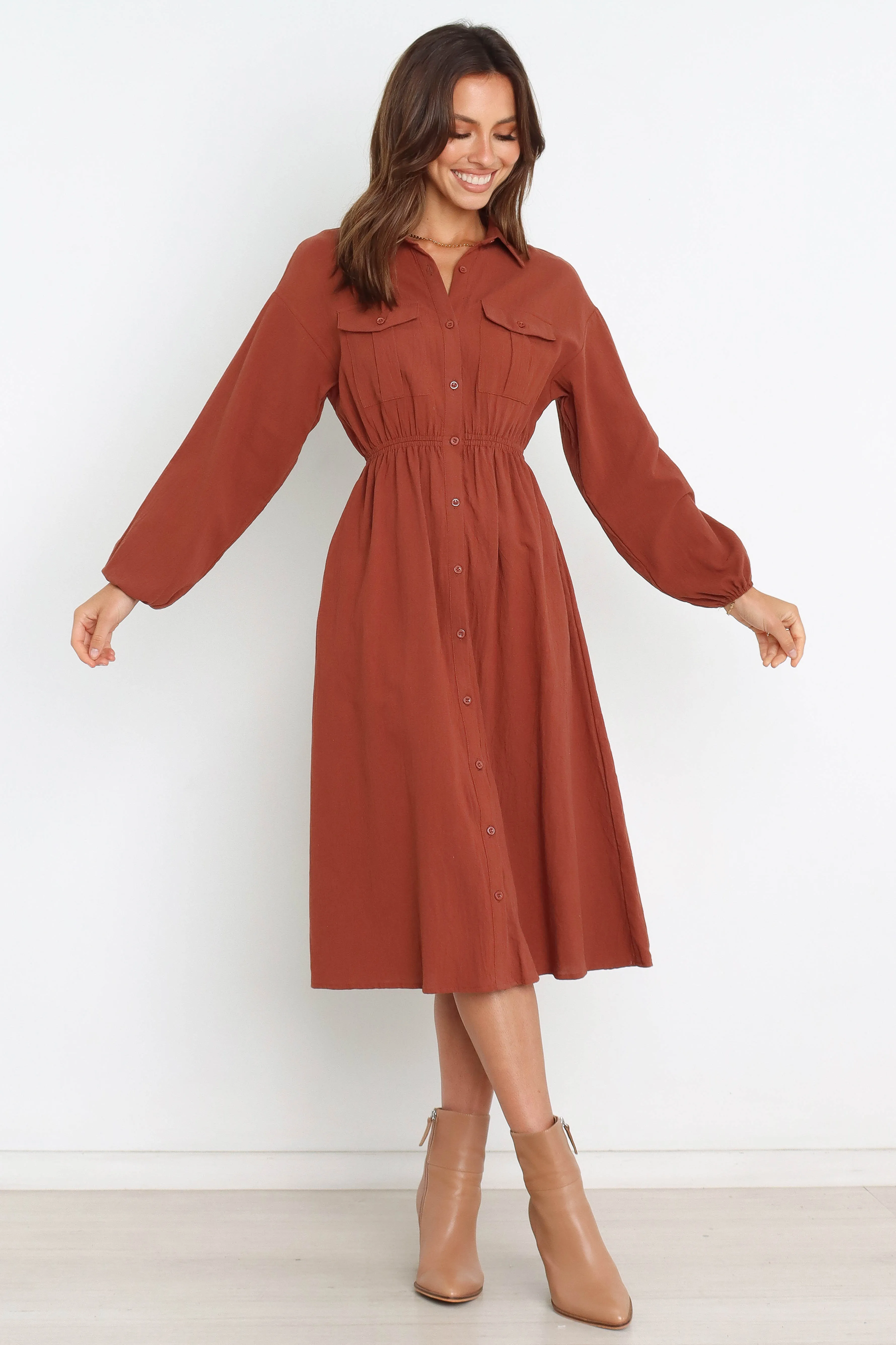 Jenly Dress - Brown sold by Petal & Pup product image thumbnail 2