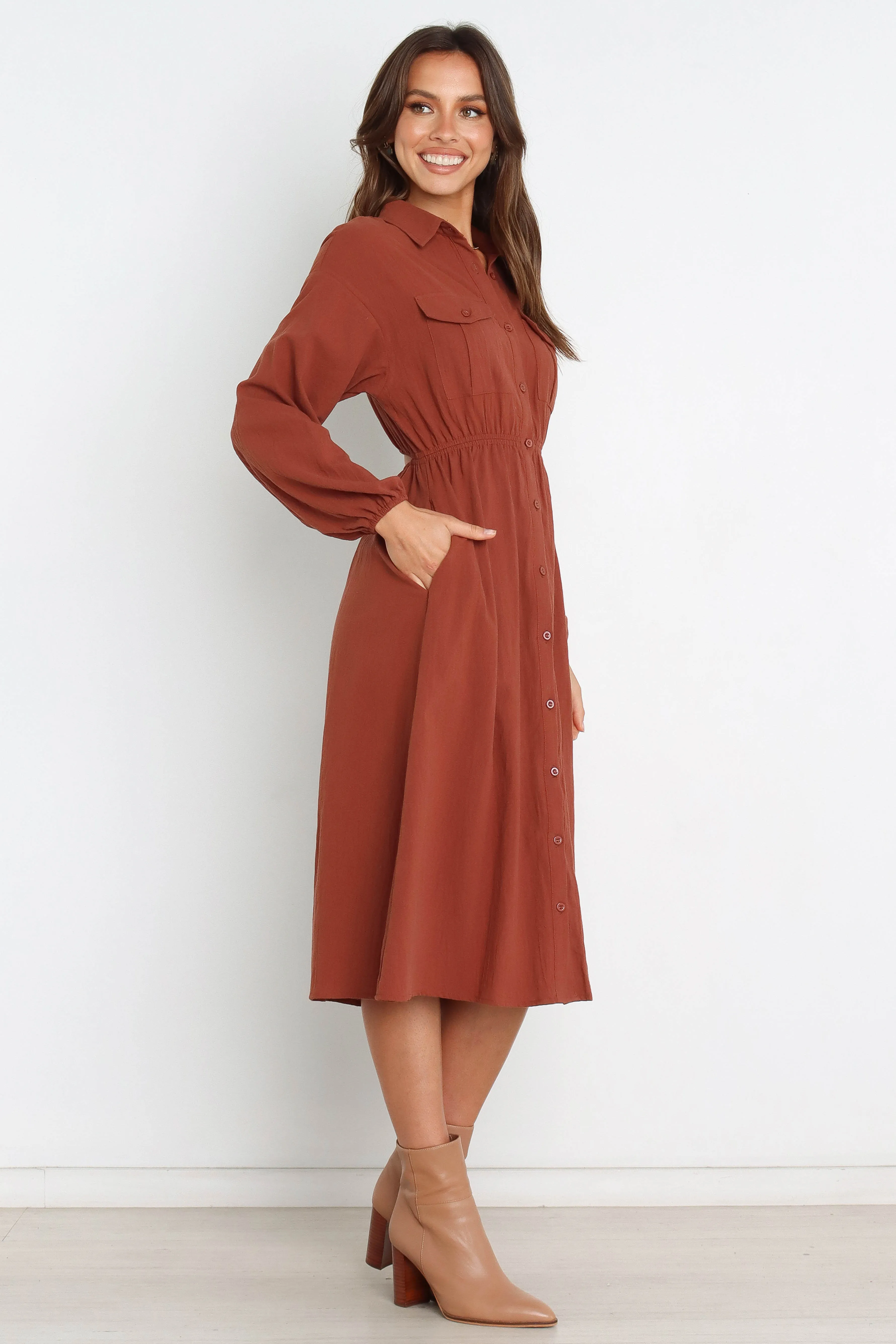 Jenly Dress - Brown sold by Petal & Pup product image thumbnail 5