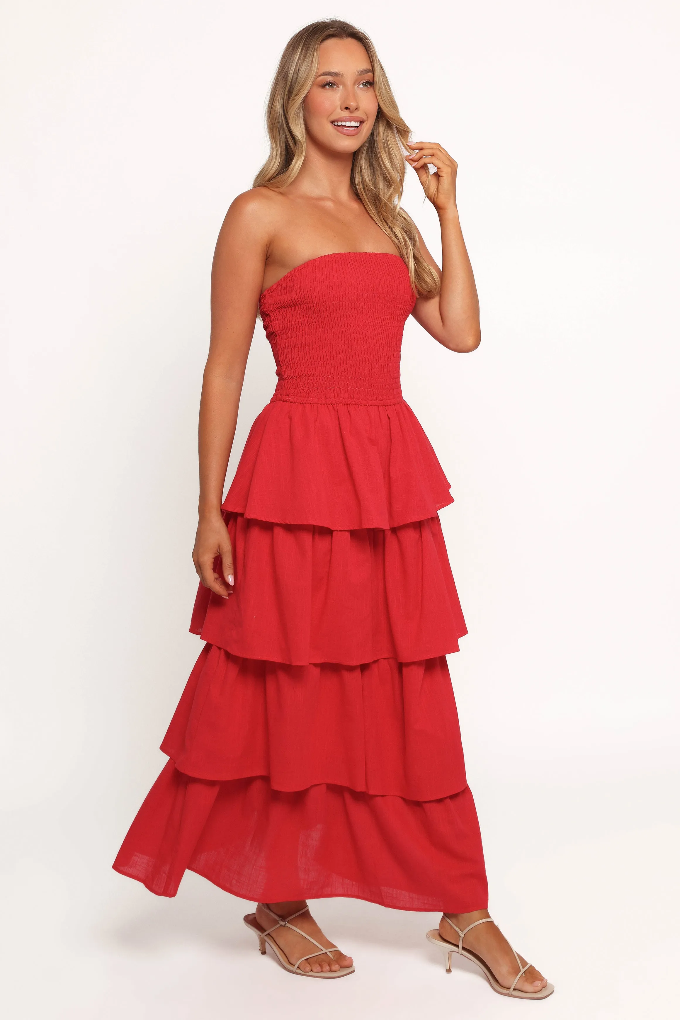 Arcadia Maxi Strapless Dress - Red sold by Petal & Pup product image thumbnail 5