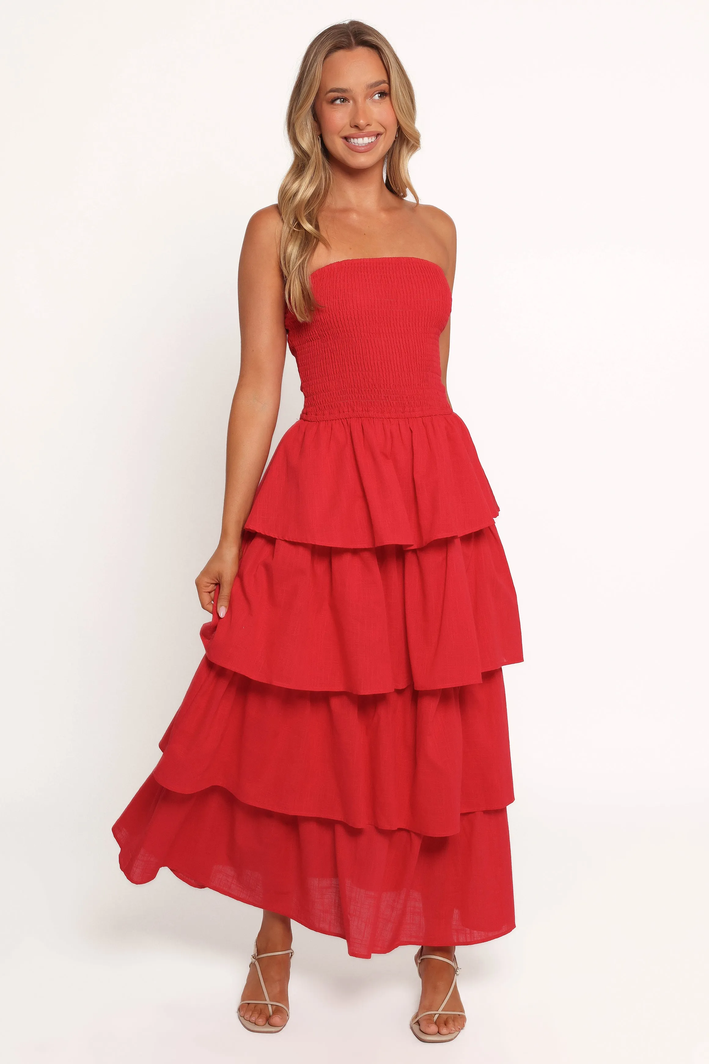 Arcadia Maxi Strapless Dress - Red sold by Petal & Pup product image thumbnail 2