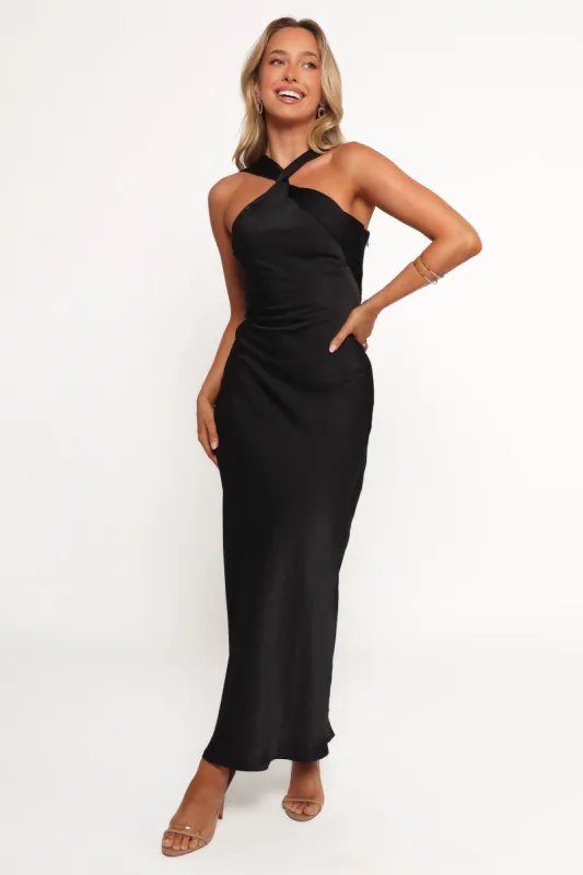 Donata Maxi Dress - Black sold by Petal & Pup