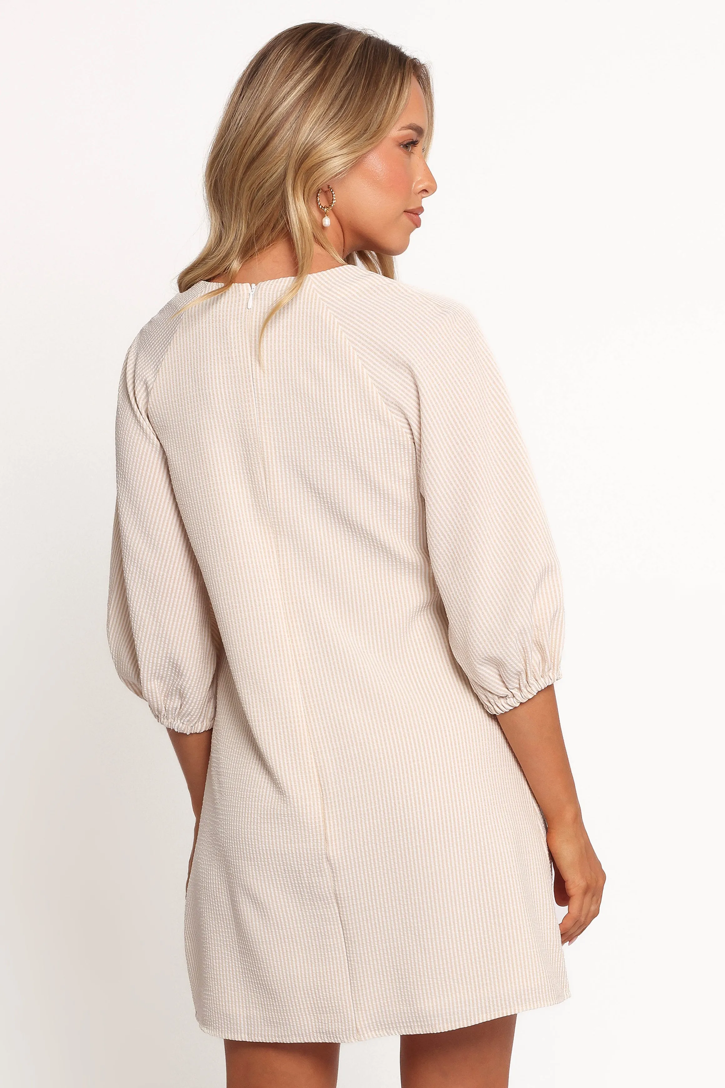 Sidney Mini Dress - Tan Stripe sold by Petal & Pup product image thumbnail 4